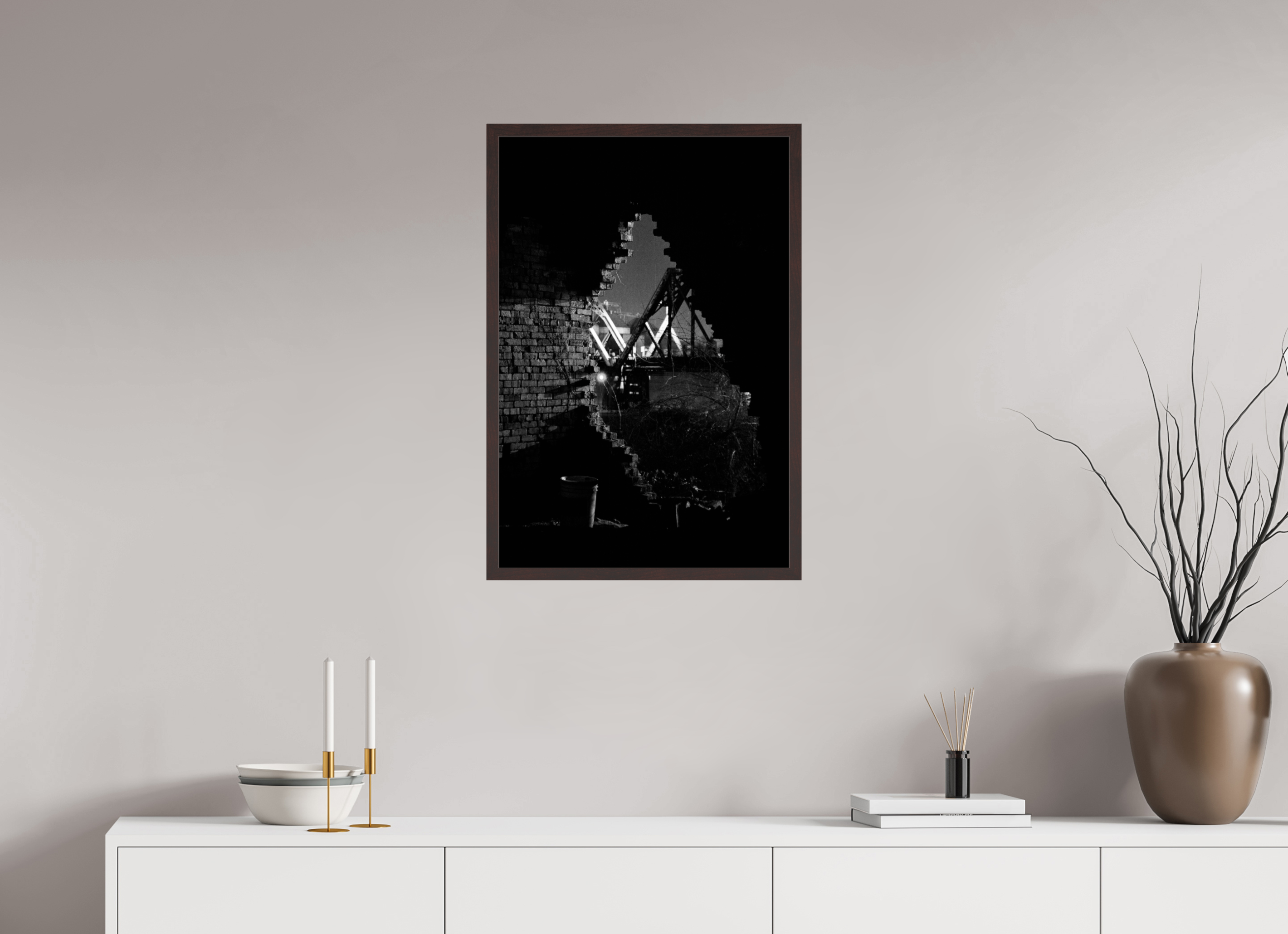 20 x 29.4″, ArtBox On Aluminum Dibond Hole In the Wall & Bridge