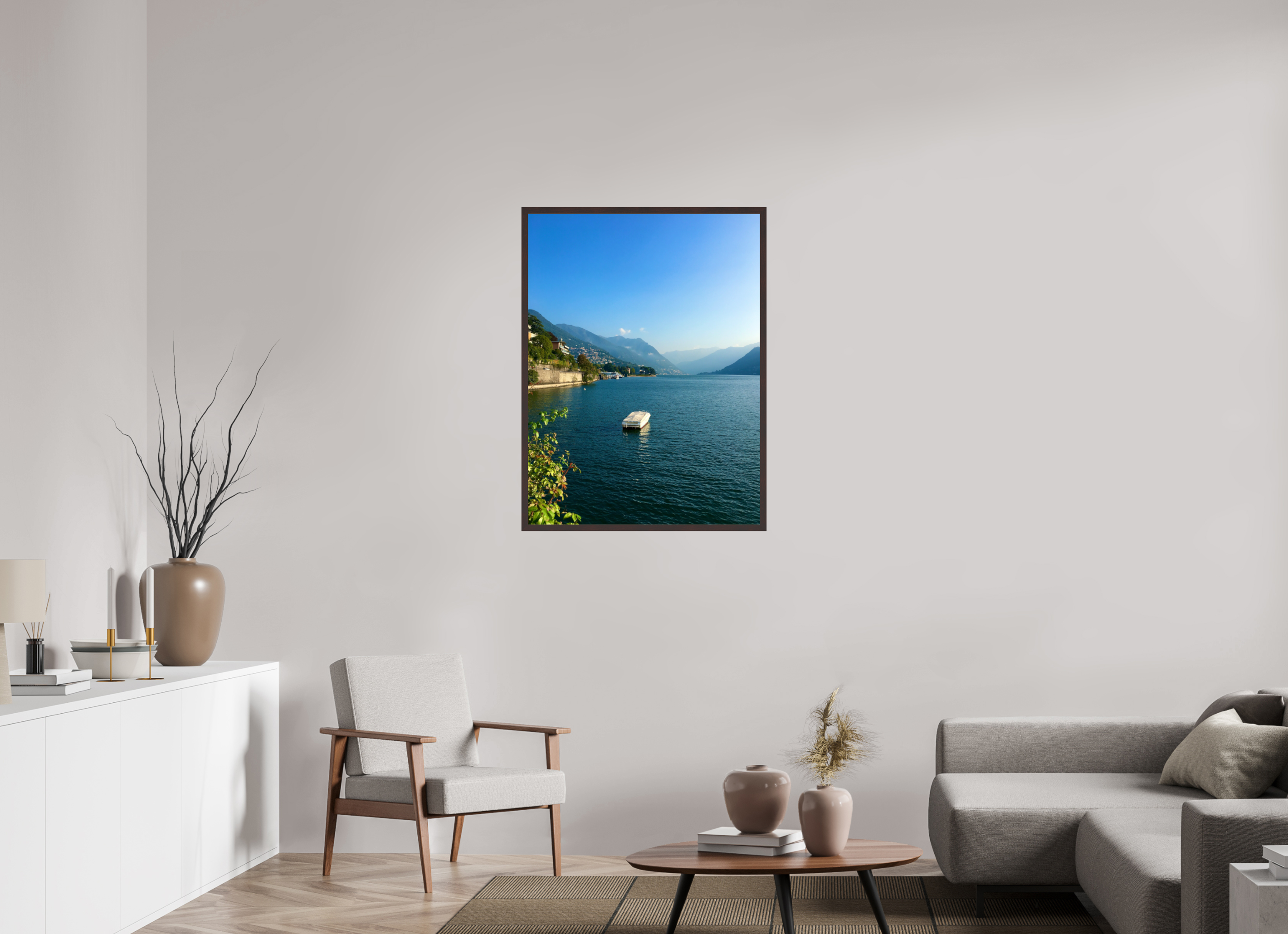 30 x 40″, ArtBox On Aluminum Dibond View of Lake Como