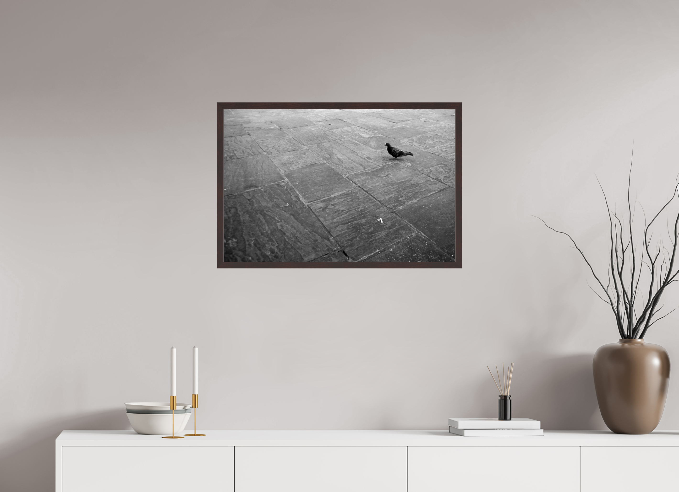 30 x 20″, ArtBox On Aluminum Dibond Pigeon
