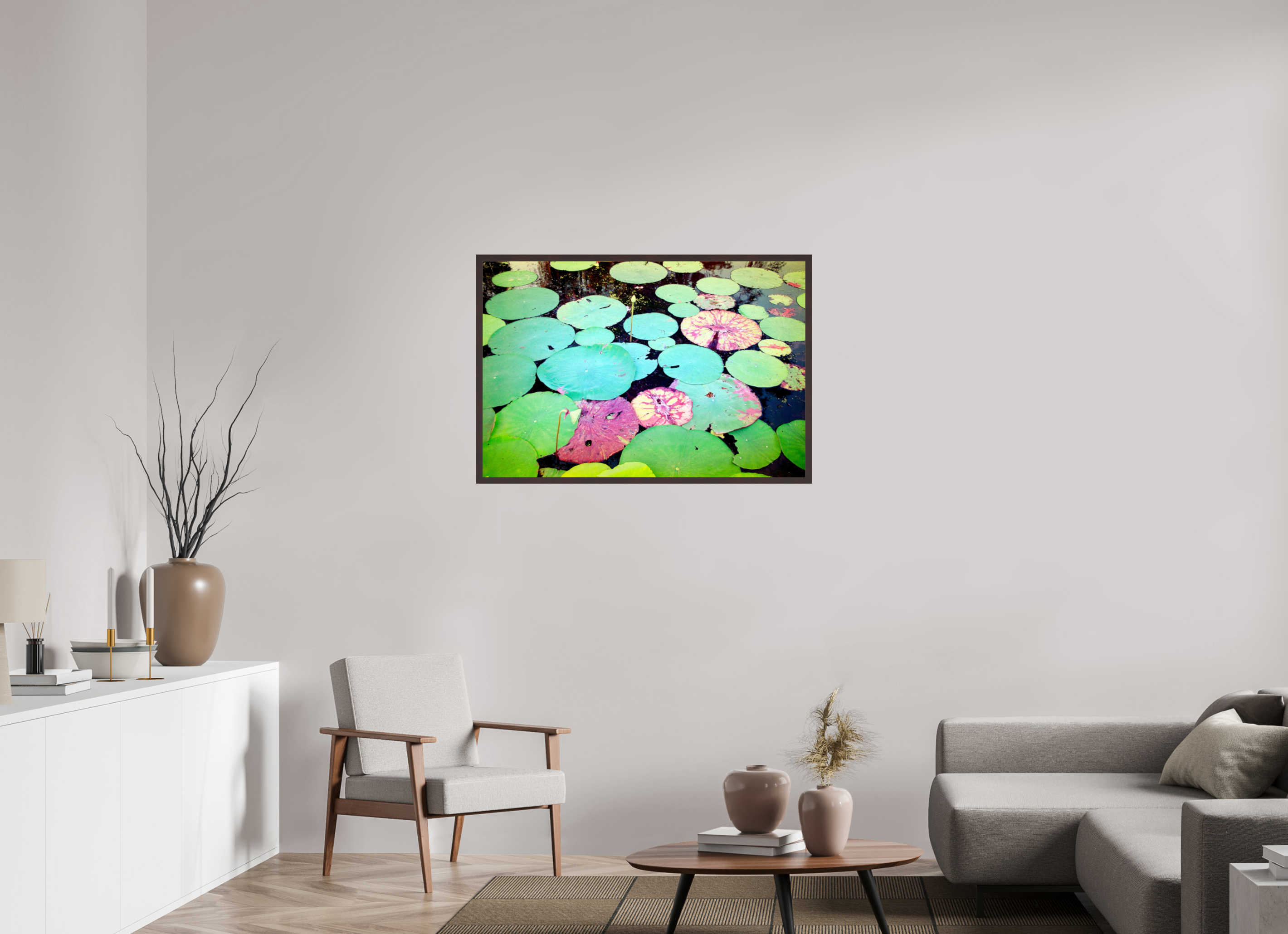 41.5 x 28″, ArtBox On Aluminum Dibond Lilly Pads