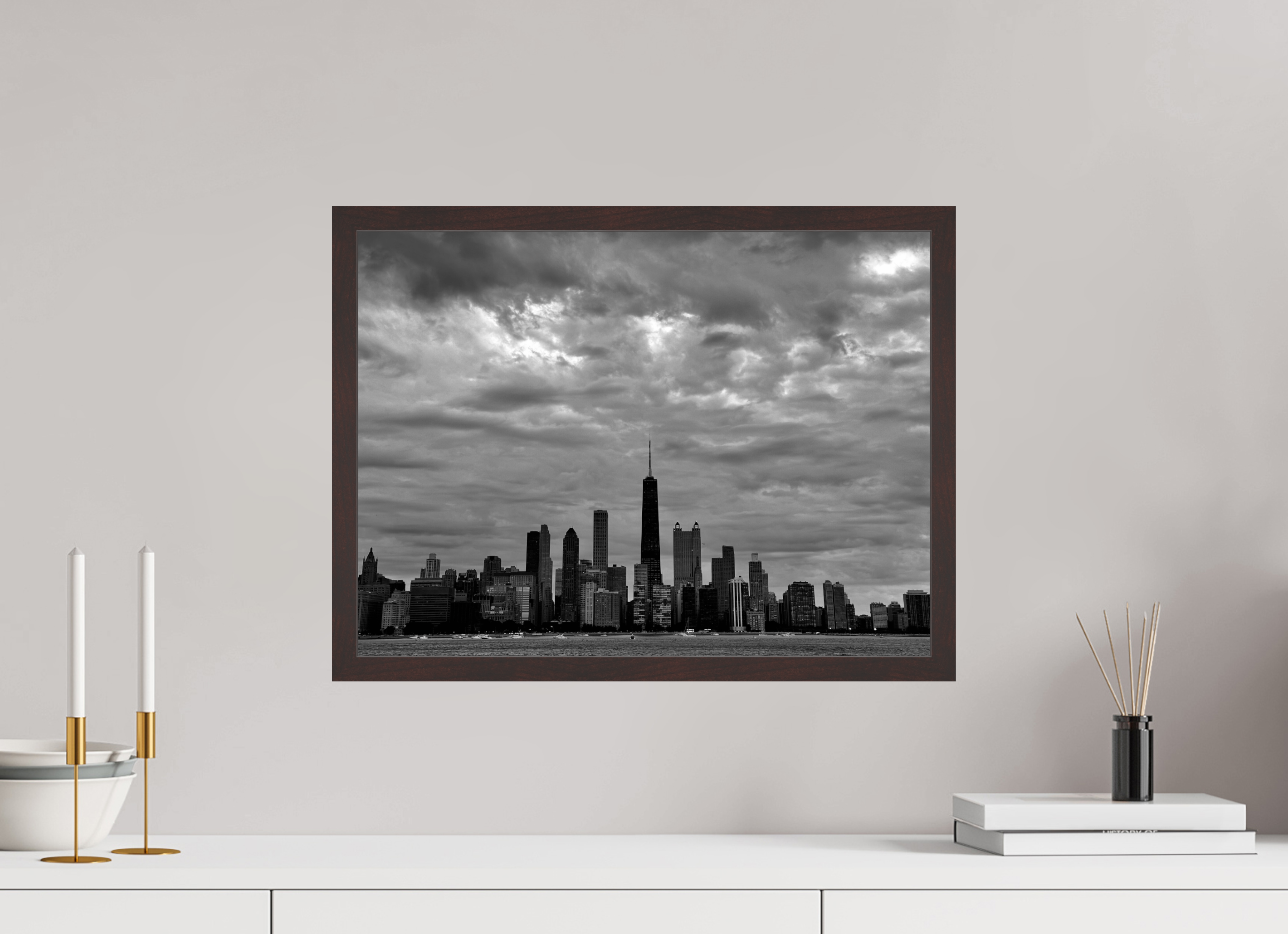 20 x 15″, ArtBox On Aluminum Dibond Chicago Skyline