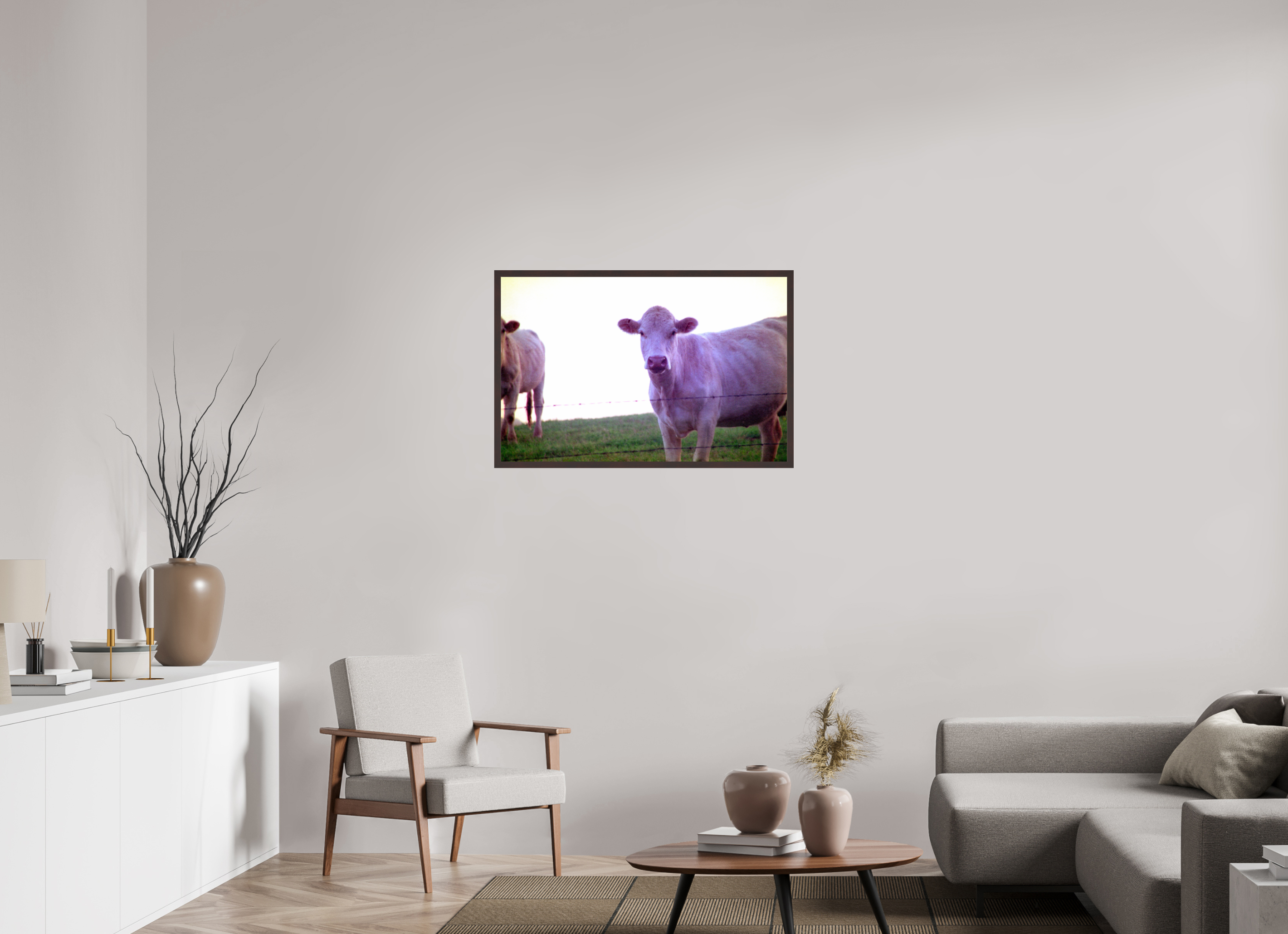 36.9 x 24″, ArtBox On Aluminum Dibond Cow