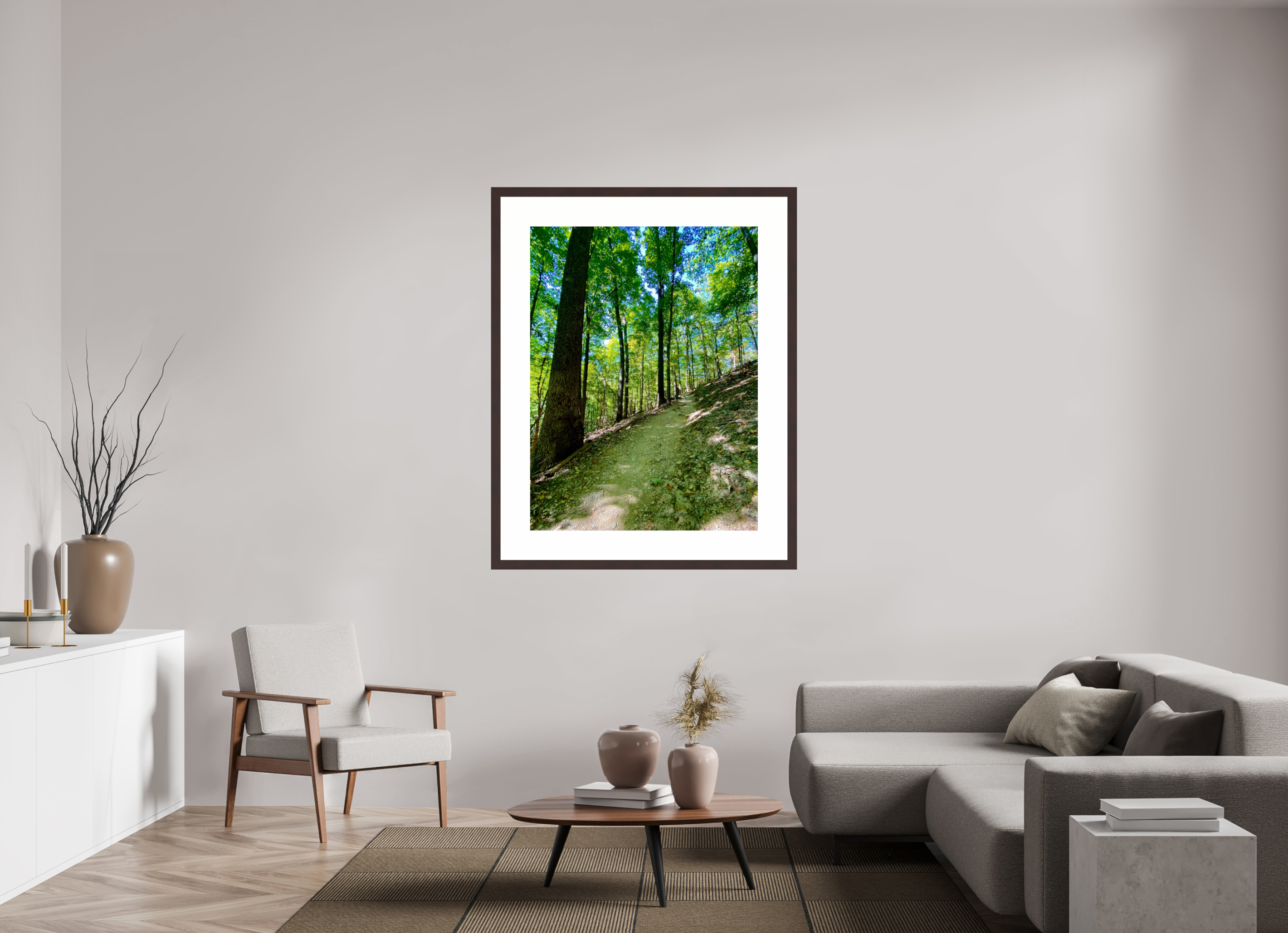 36 x 48″, Framed, Alder Brown, Color Print Trail at Radnor Lake
