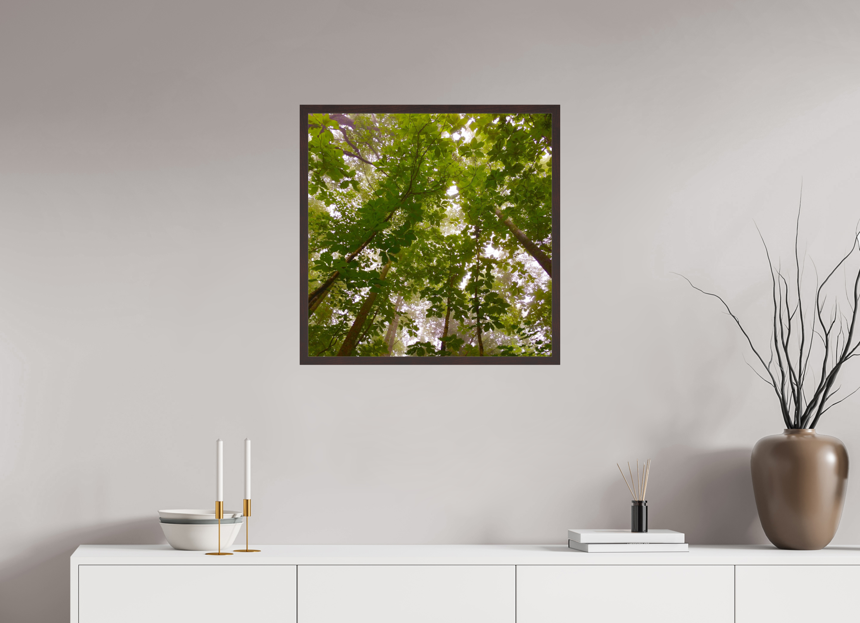 25 x 25″, ArtBox On Aluminum Dibond Tree Canopy