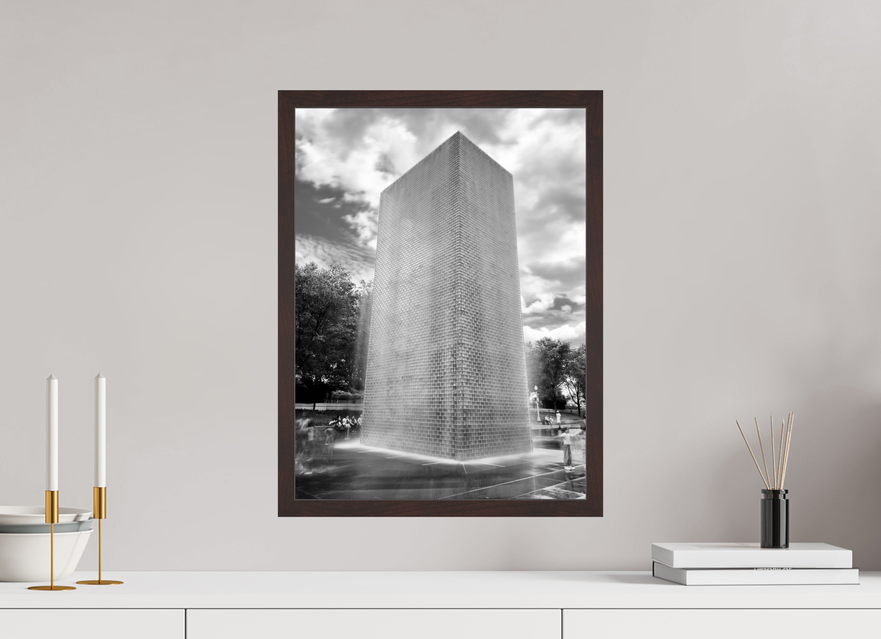 15 x 20″, ArtBox On Aluminum Dibond Crown Fountain