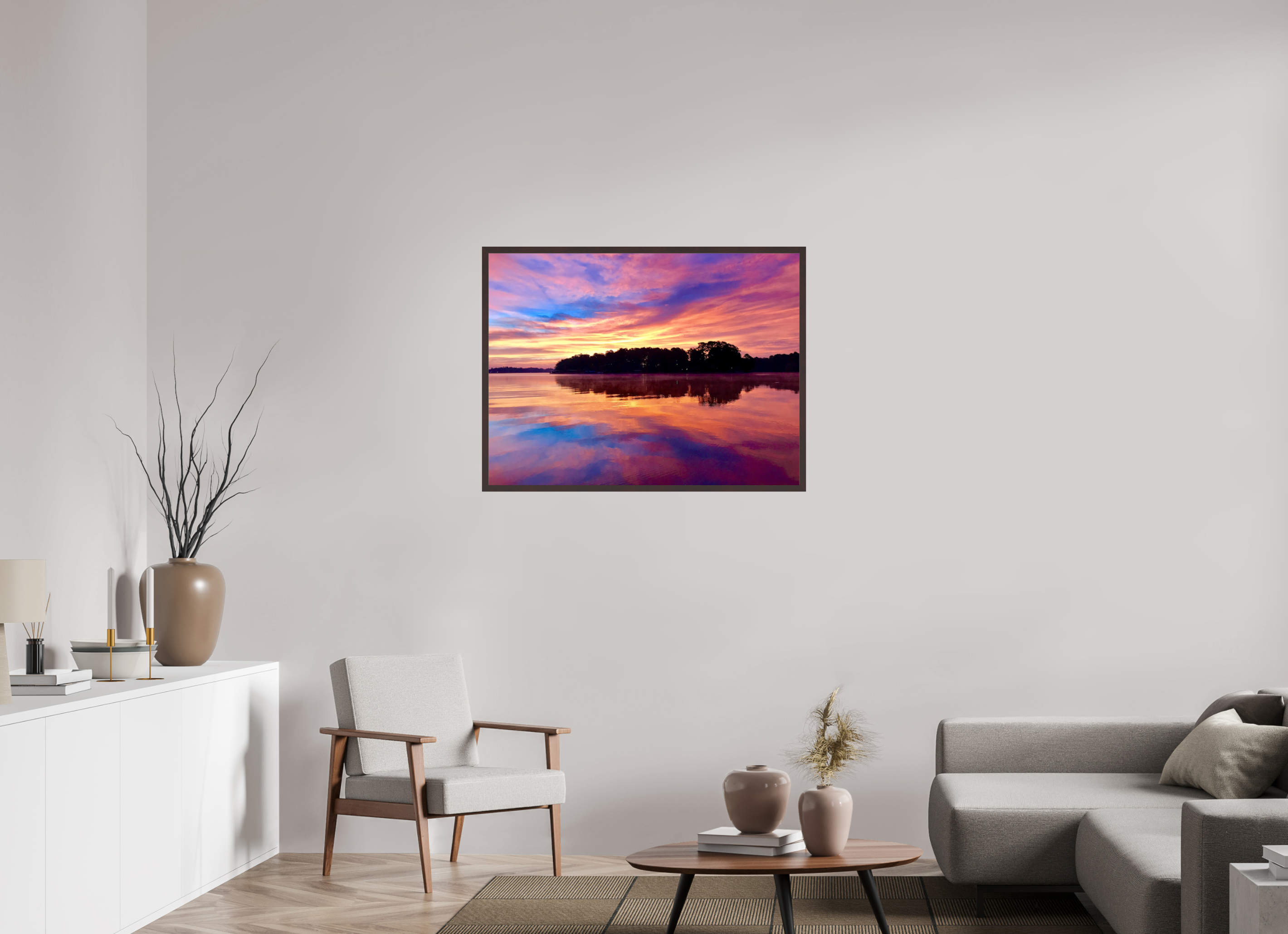 40 x 30″, ArtBox On Aluminum Dibond Lake Hamilton Sunrise