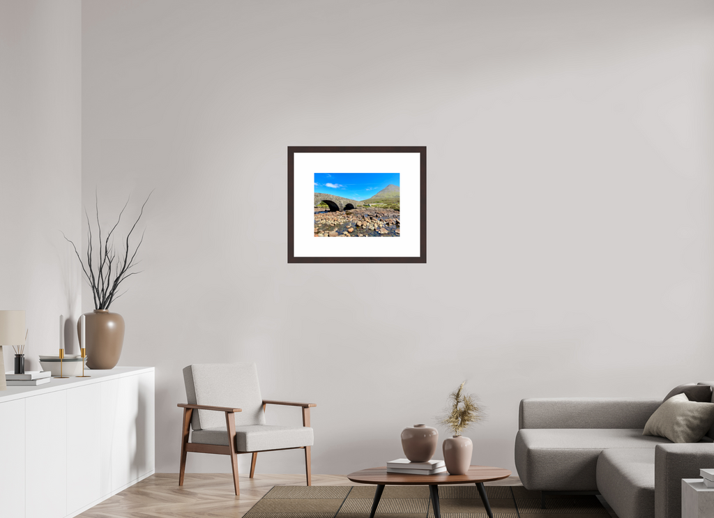 20 x 15″, Framed, Alder Brown, Color Print Sligachan Old Bridge