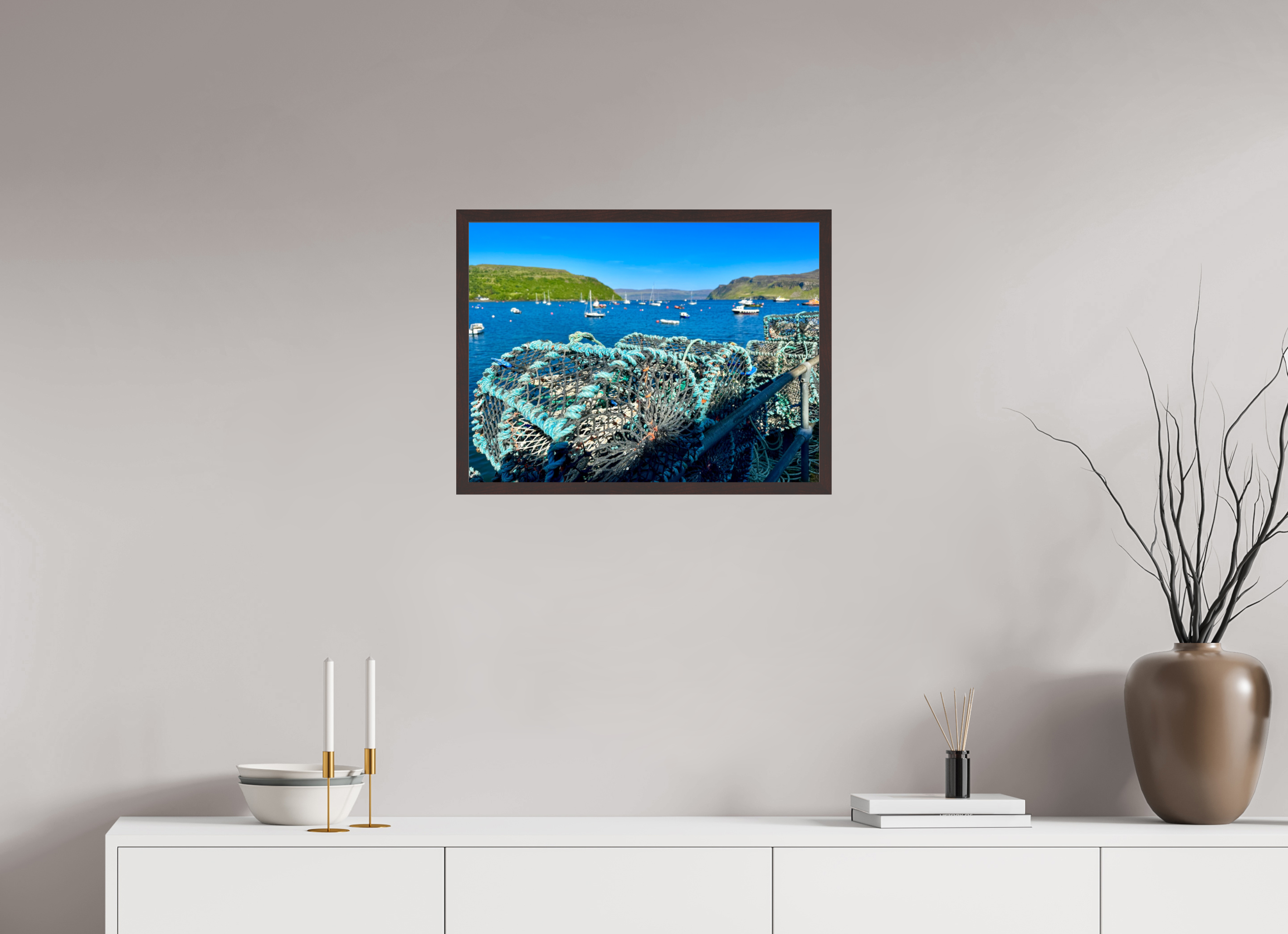 24 x 18″, ArtBox On Aluminum Dibond Crab Pots