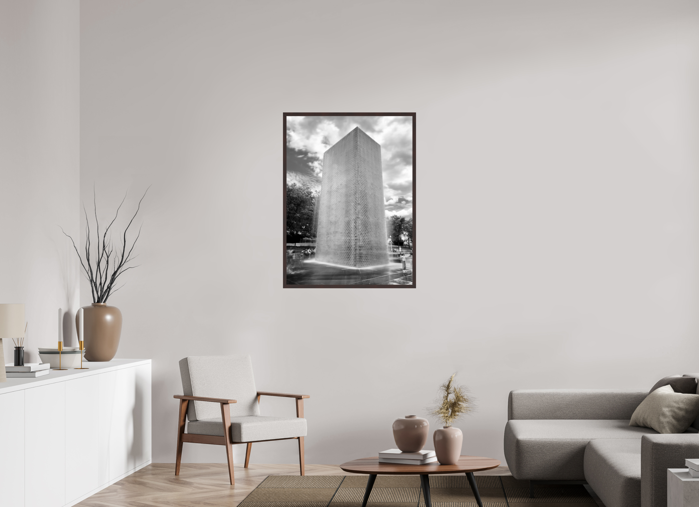 30 x 40″, ArtBox On Aluminum Dibond Crown Fountain