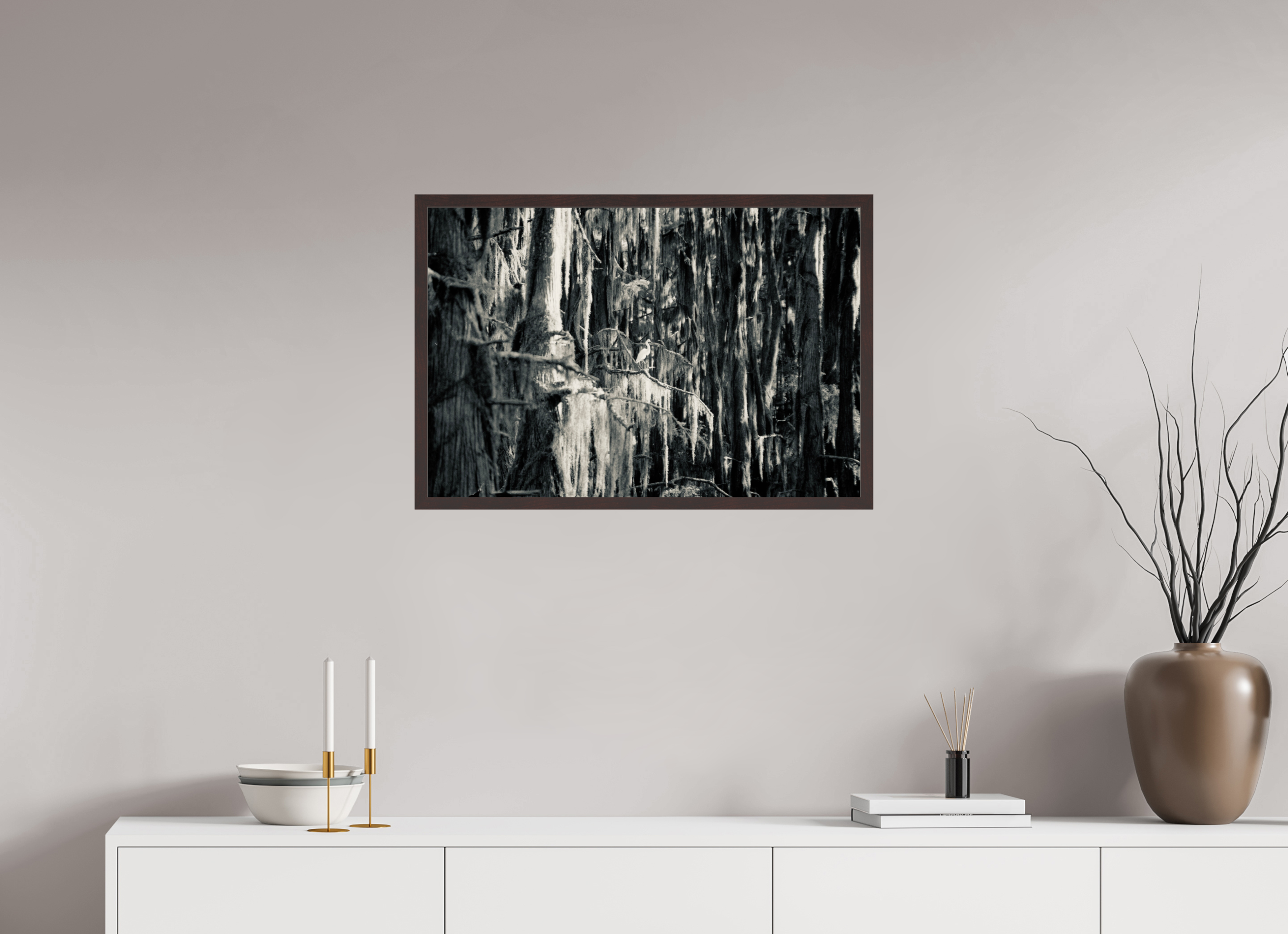 29.6 x 20″, ArtBox On Aluminum Dibond Egret