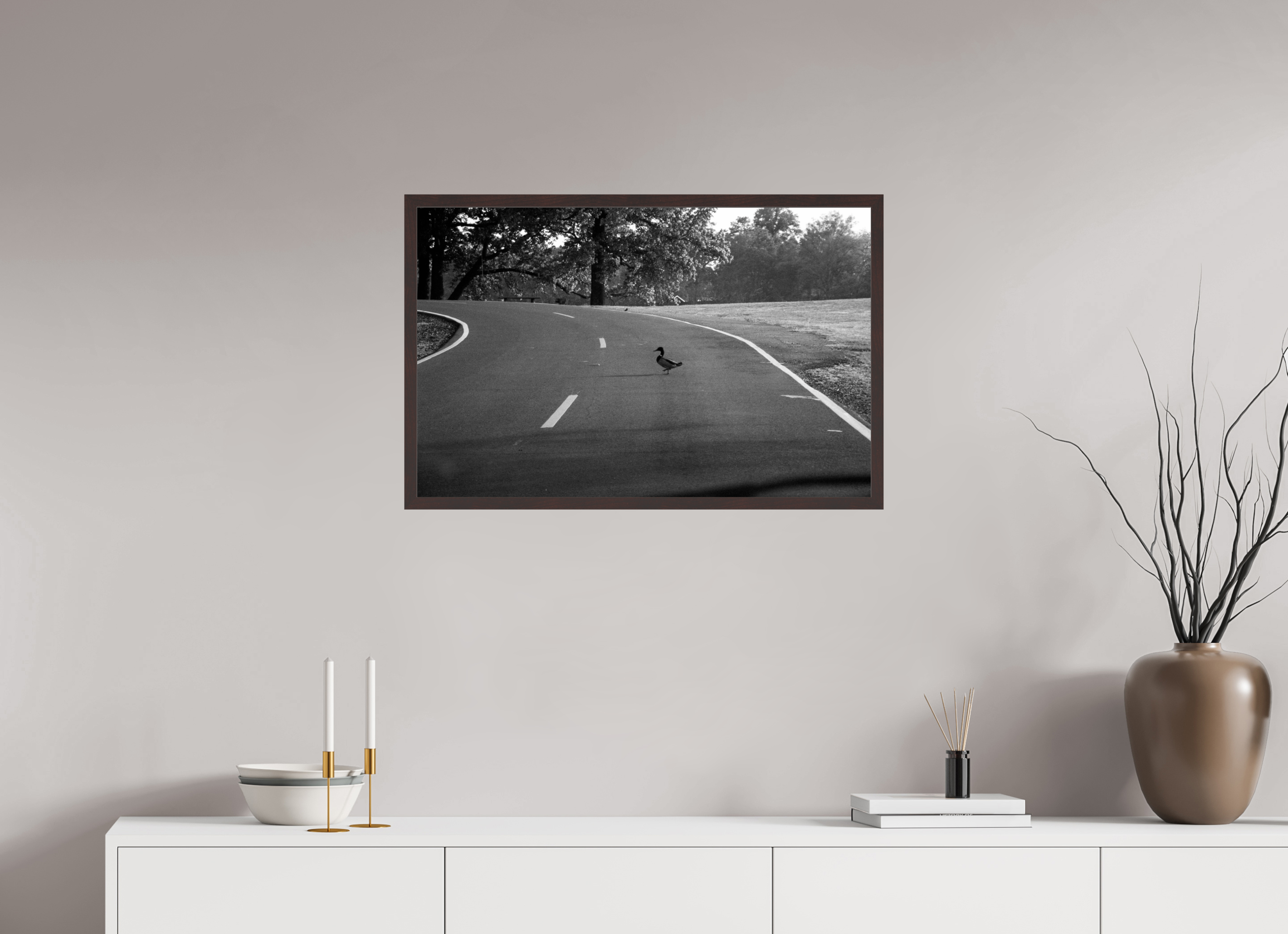 30.9 x 20″, ArtBox On Aluminum Dibond Duck Crossing