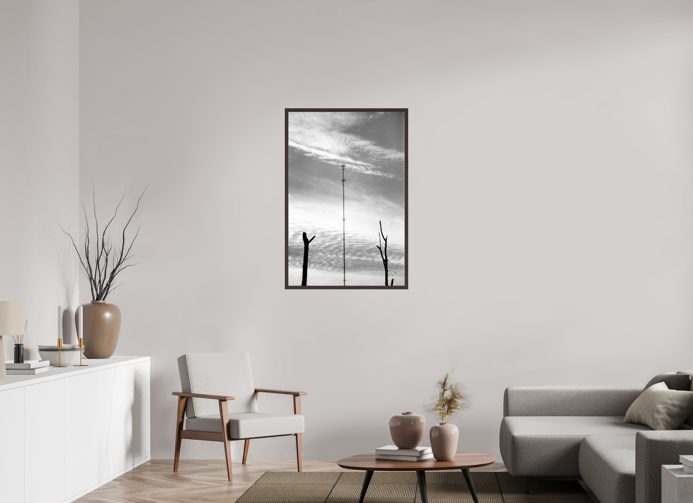 28 x 41.5″, ArtBox On Aluminum Dibond Antenna and Trees