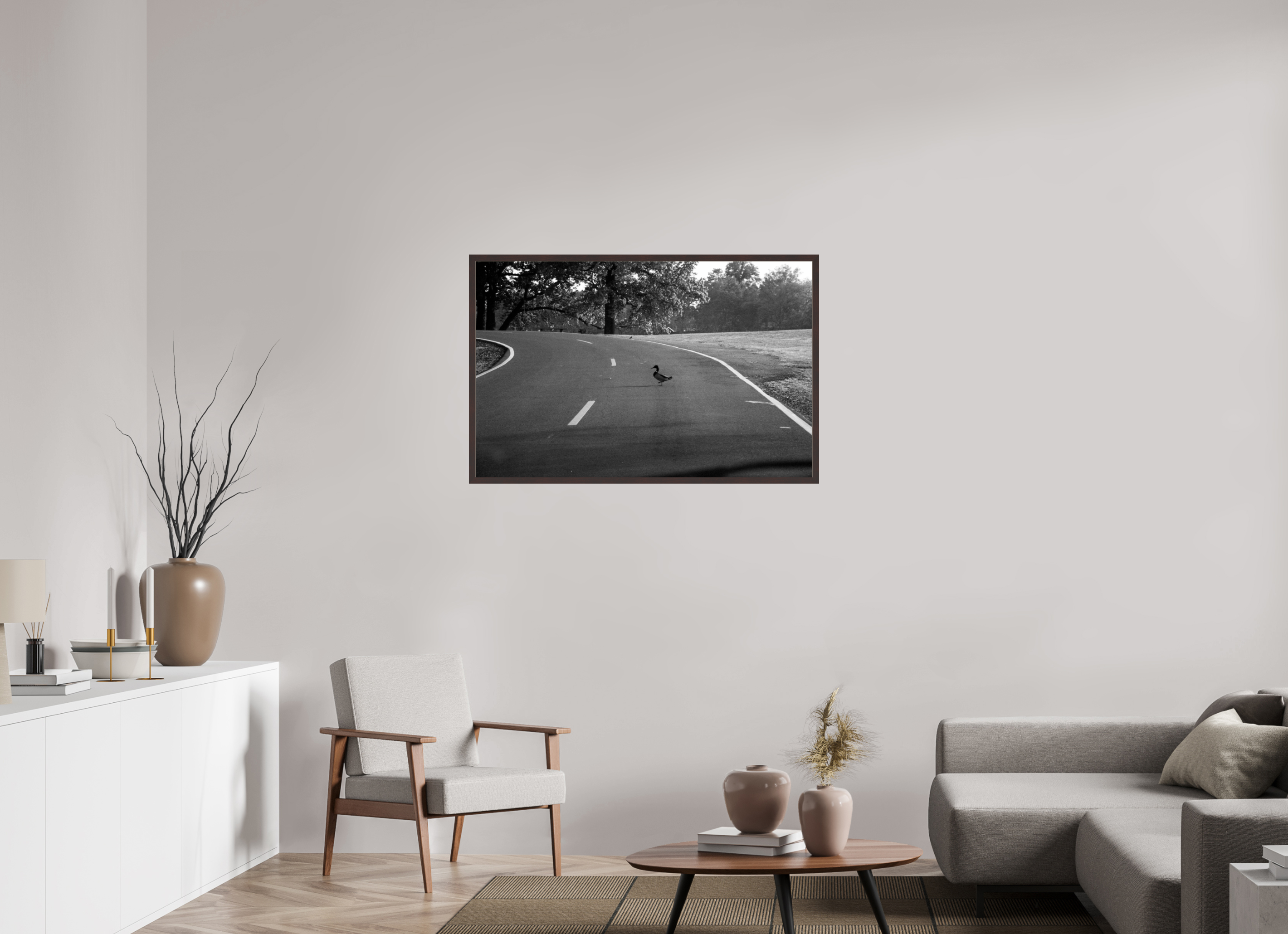 43.3 x 28″, ArtBox On Aluminum Dibond Duck Crossing