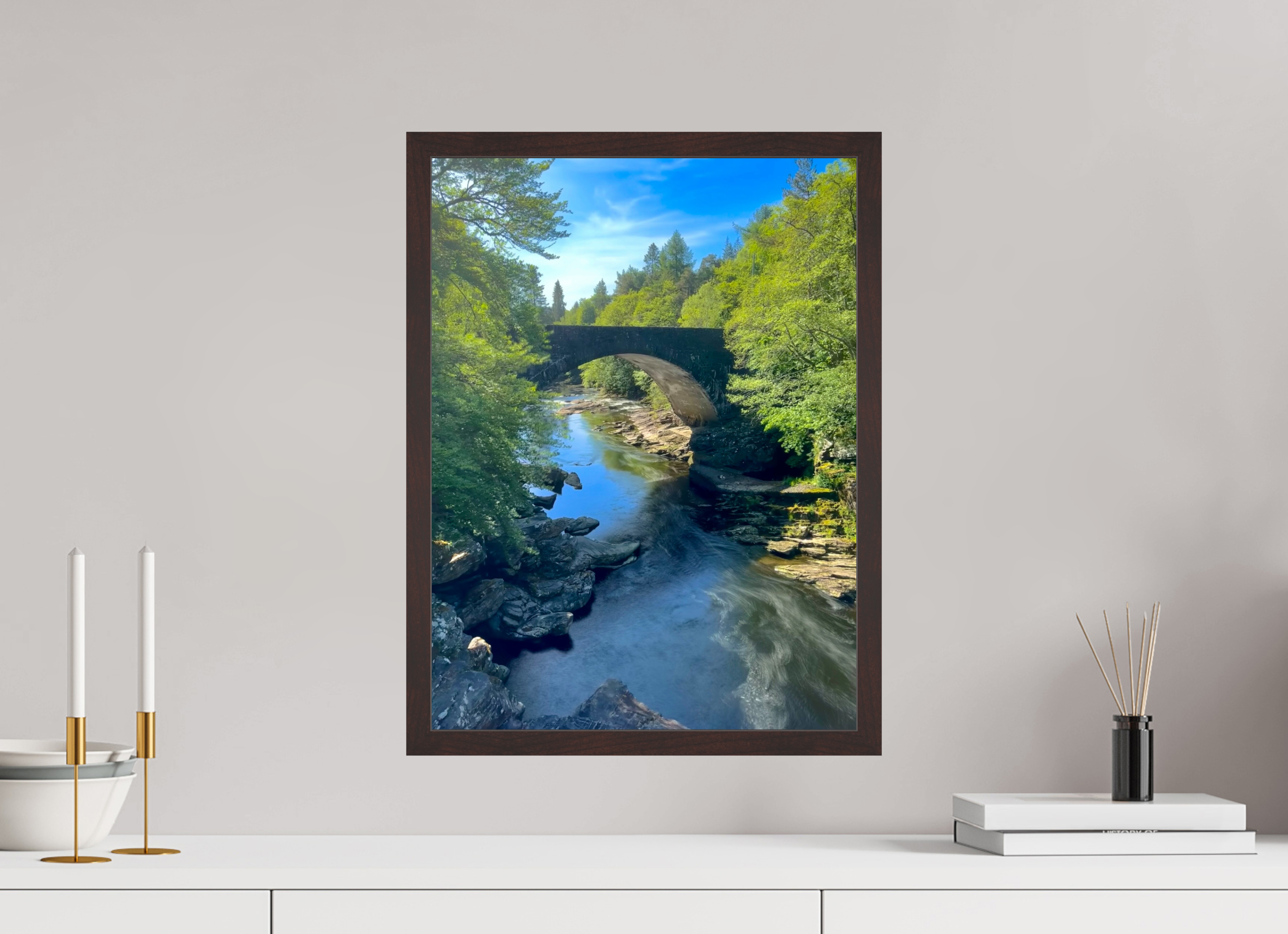 15 x 20″, ArtBox On Aluminum Dibond Old Bridge Over the River Morriston