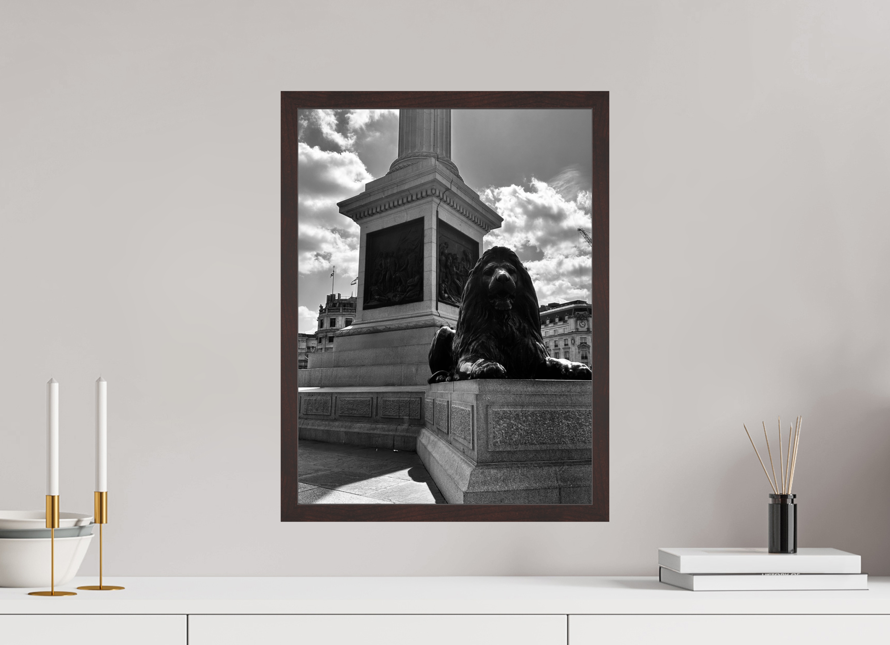 15 x 20″, ArtBox On Aluminum Dibond Nelson's Column (B&W)