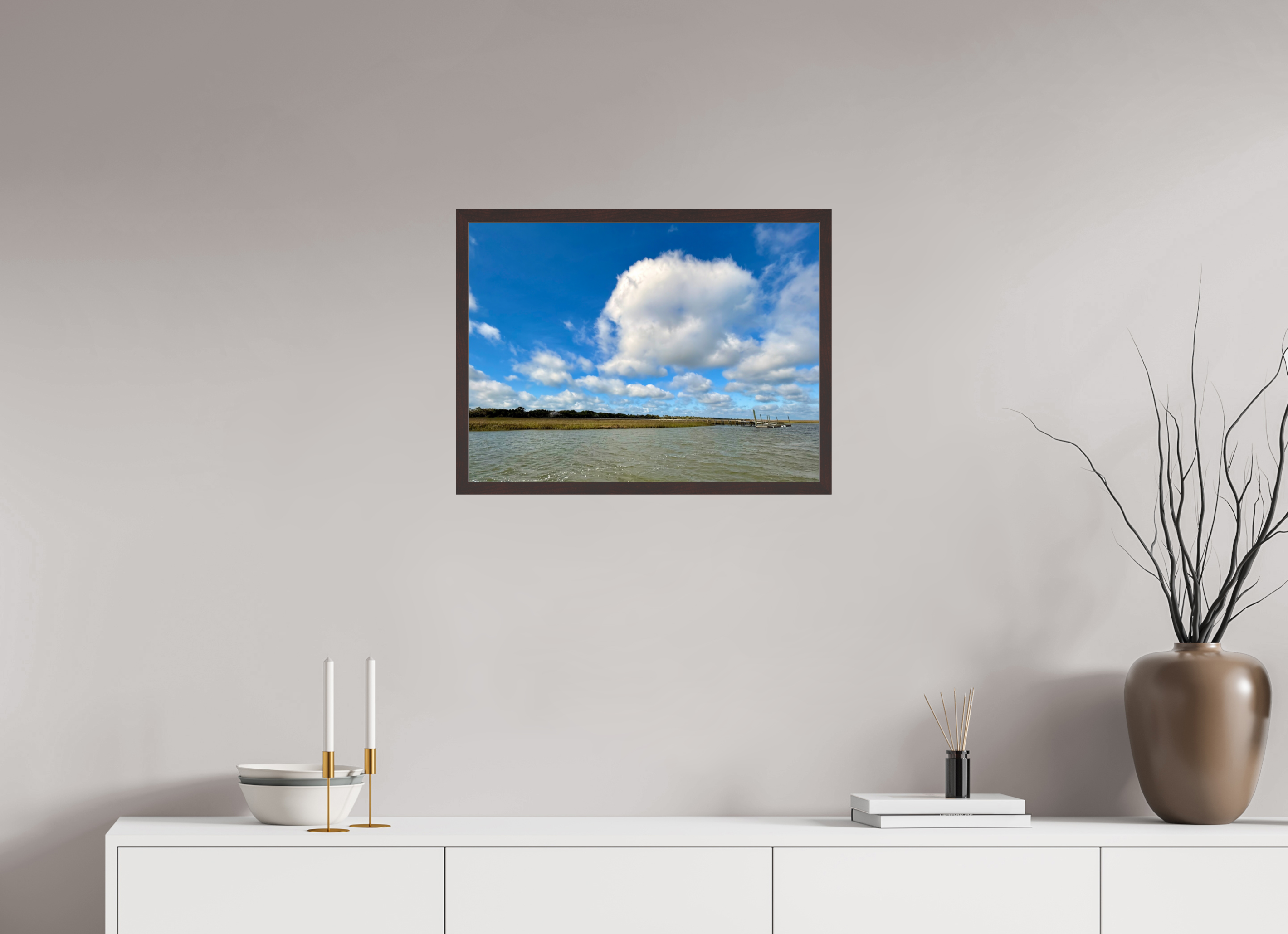 24 x 18″, ArtBox On Aluminum Dibond Marsh Near Eagle Island
