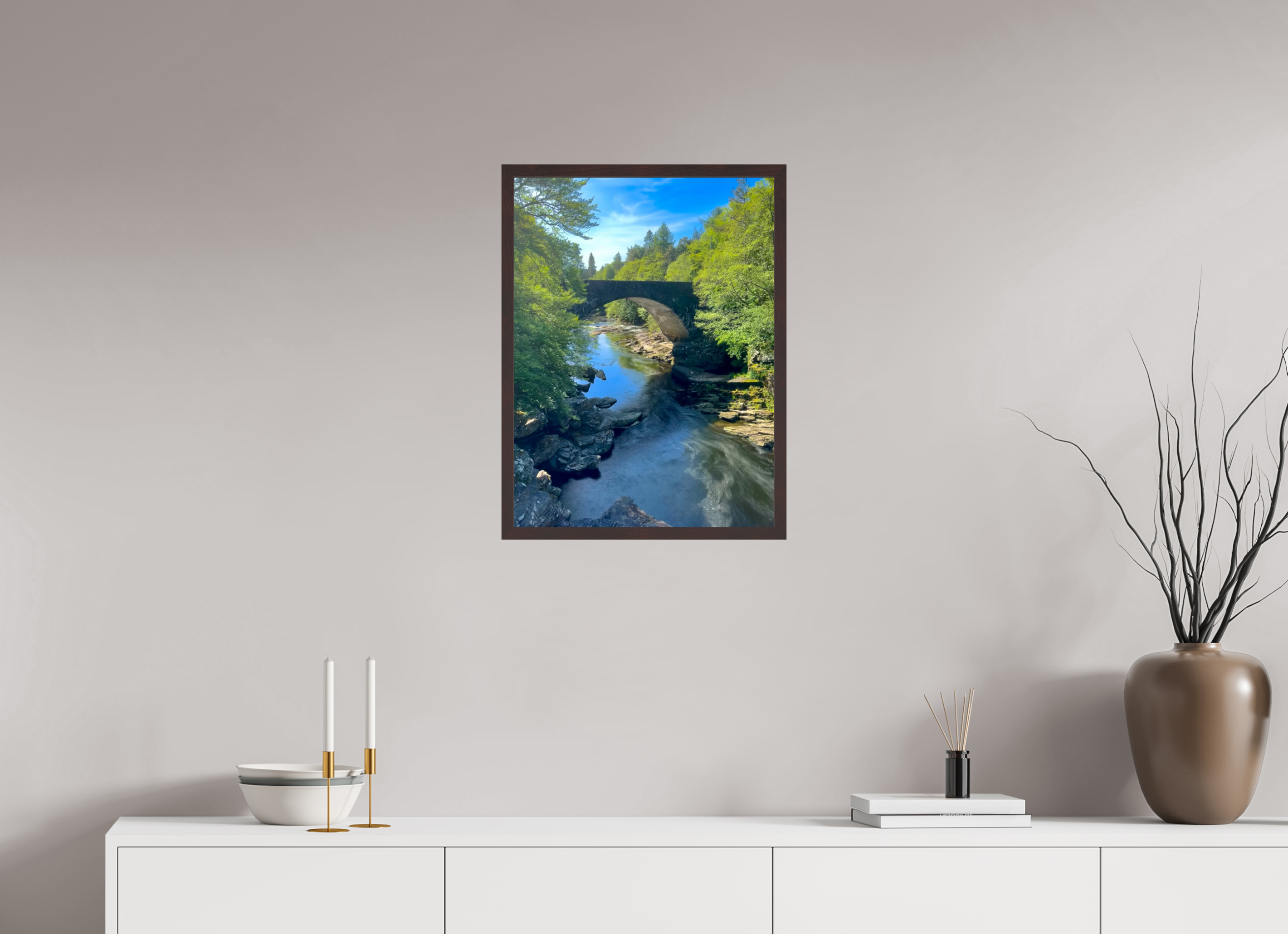 18 x 24″, ArtBox On Aluminum Dibond Old Bridge Over the River Morriston