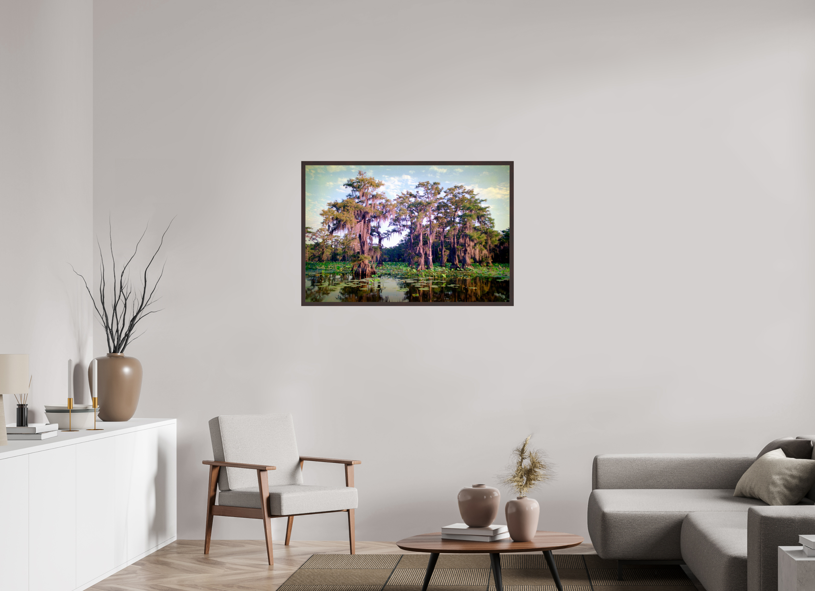 41.5 x 28″, ArtBox On Aluminum Dibond Cypress Trees