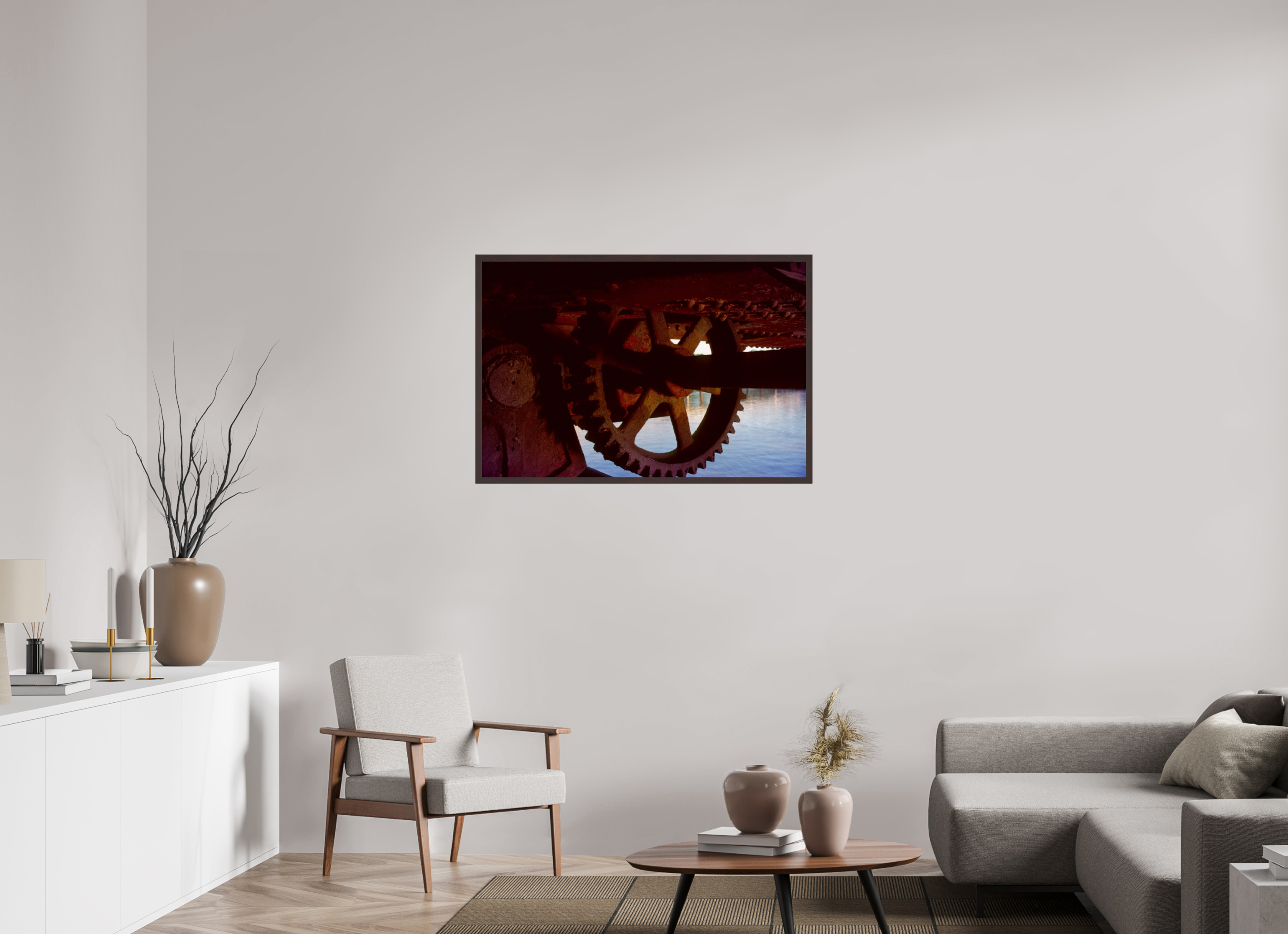 41.7 x 28″, ArtBox On Aluminum Dibond Bridge Gear