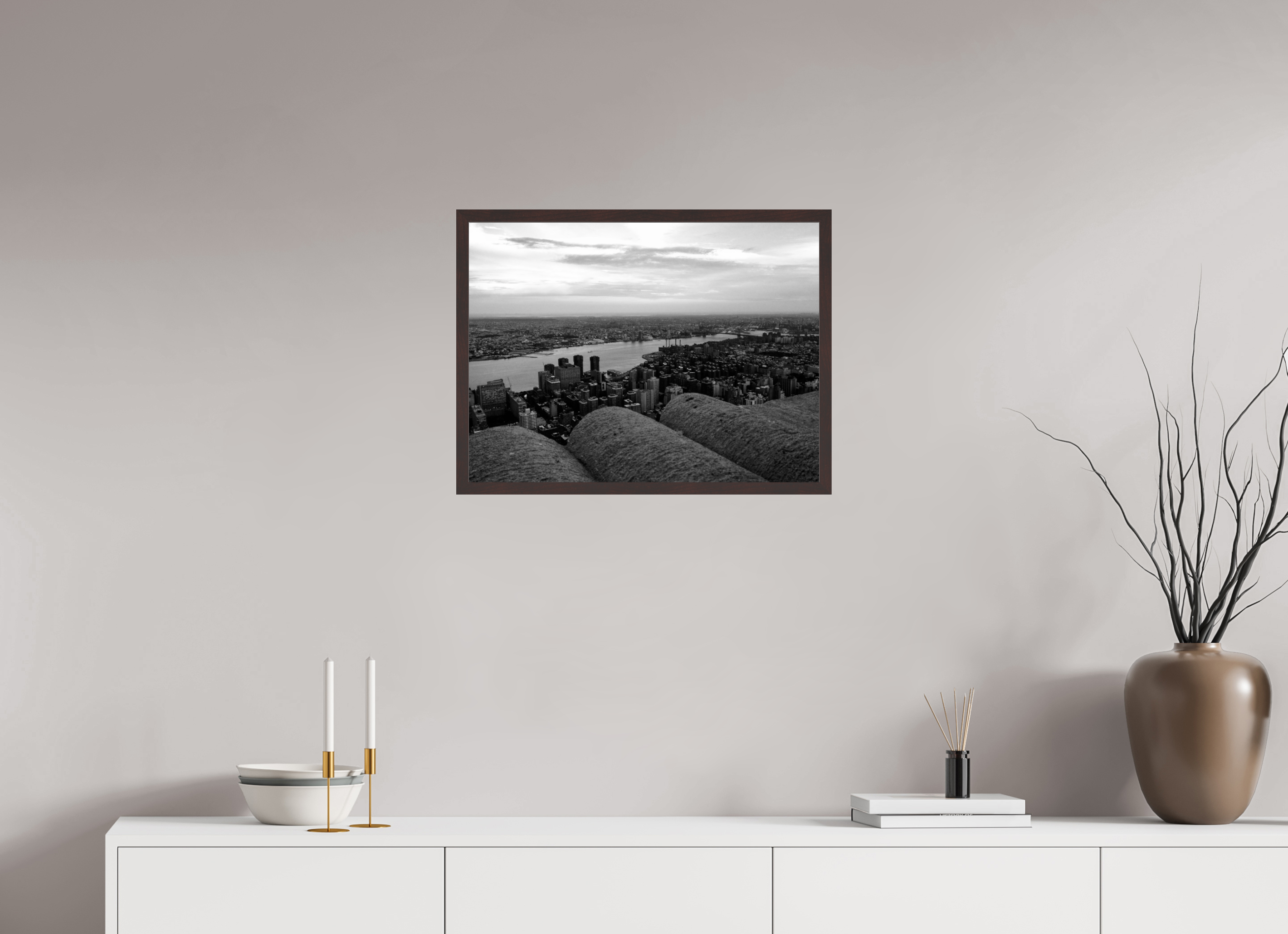 24 x 18″, ArtBox On Aluminum Dibond The Hudson from the Empire State Building