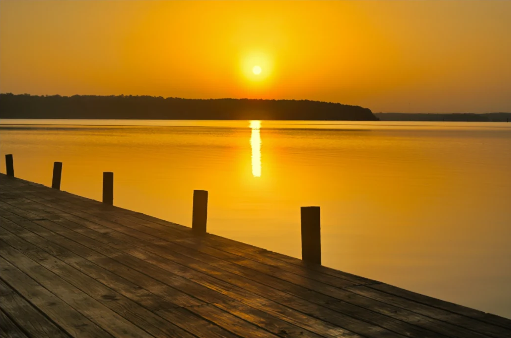 Boardwalk Sunrise at D'Arbonne Lake - hover