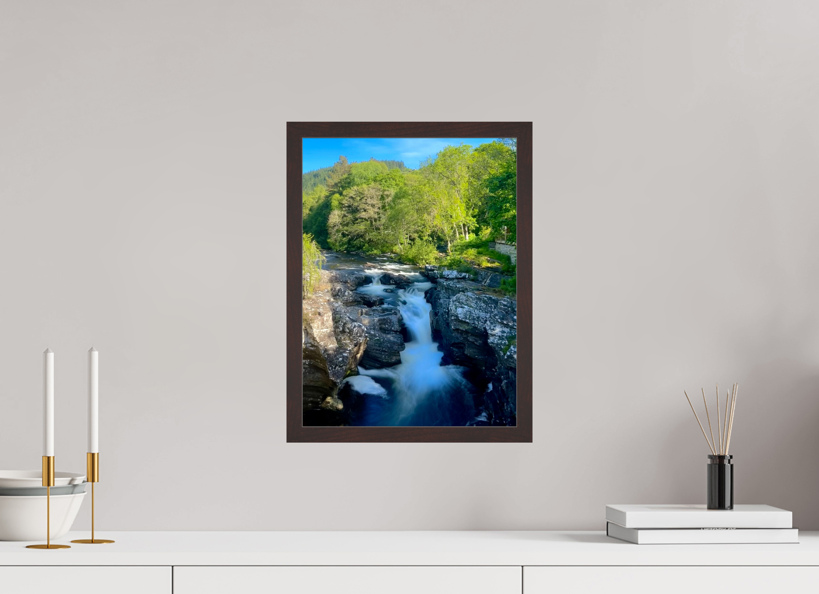 12 x 16″, ArtBox On Aluminum Dibond Waterfall at the River Morriston