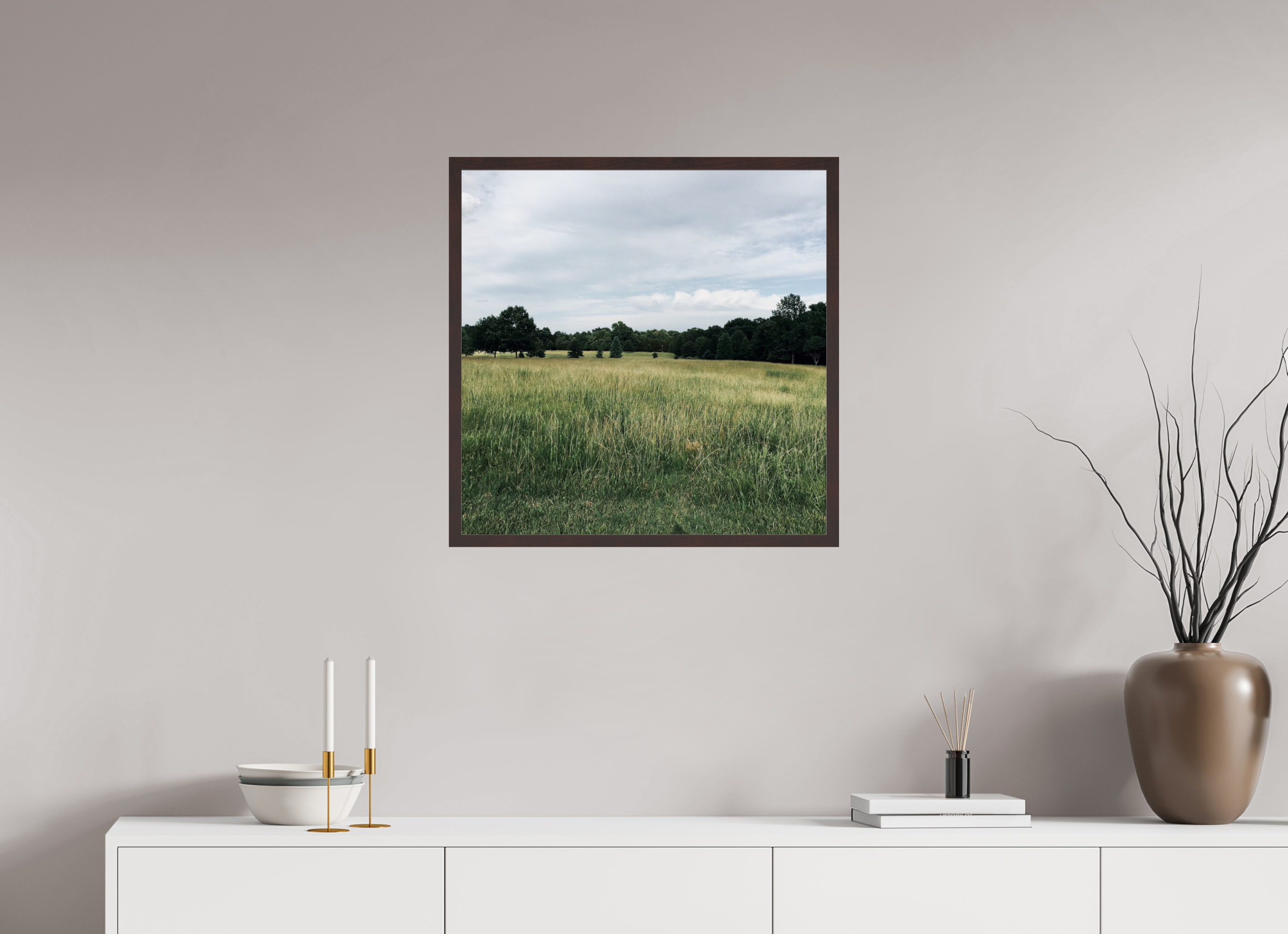 25 x 25″, ArtBox On Aluminum Dibond Field at Long Hunter State Park