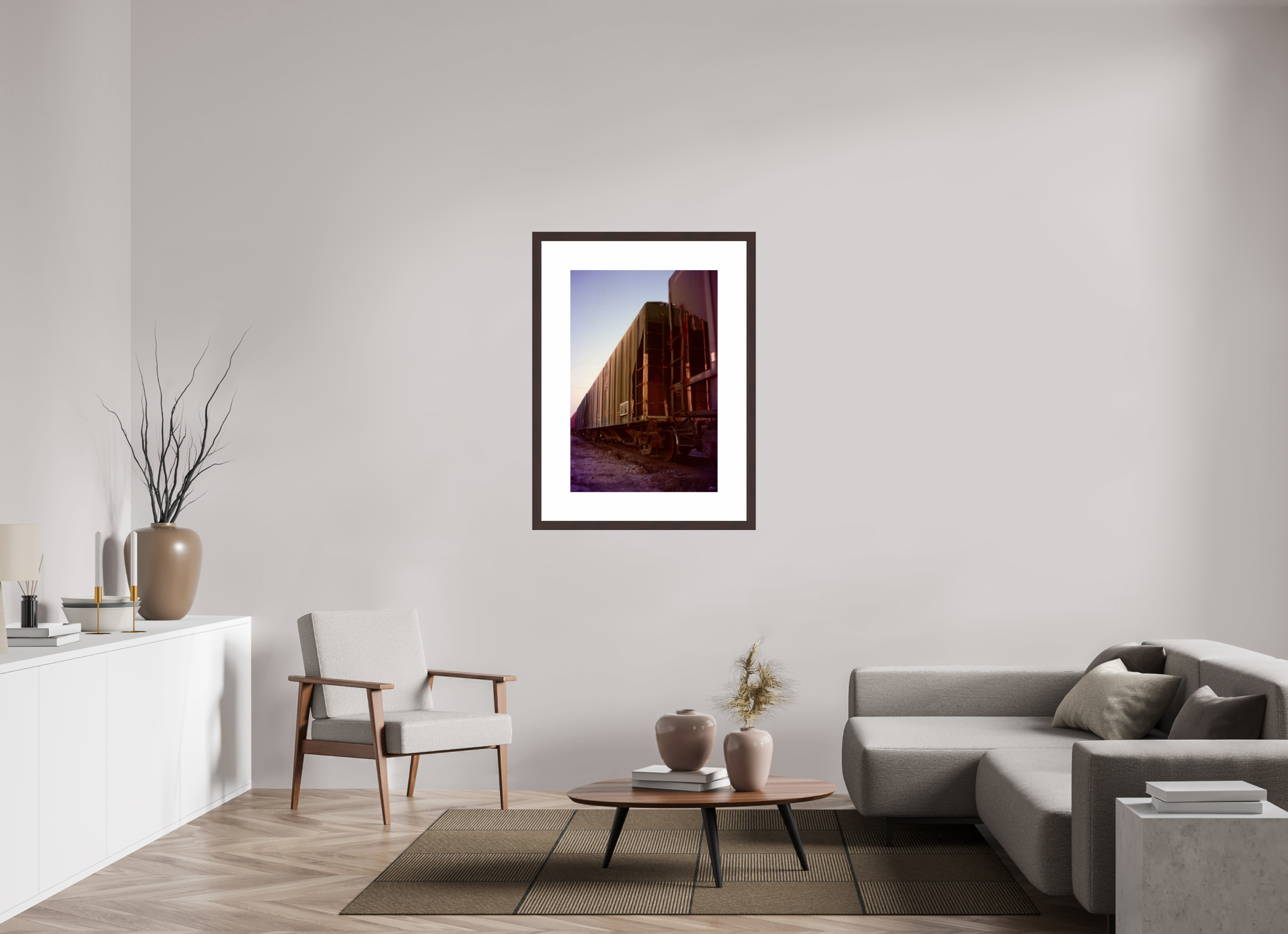 24 x 36″, Framed, Alder Brown, Color Print Train