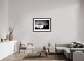 35.7 x 24″, Framed, Alder Brown, B&W Print Storage Tank at Night