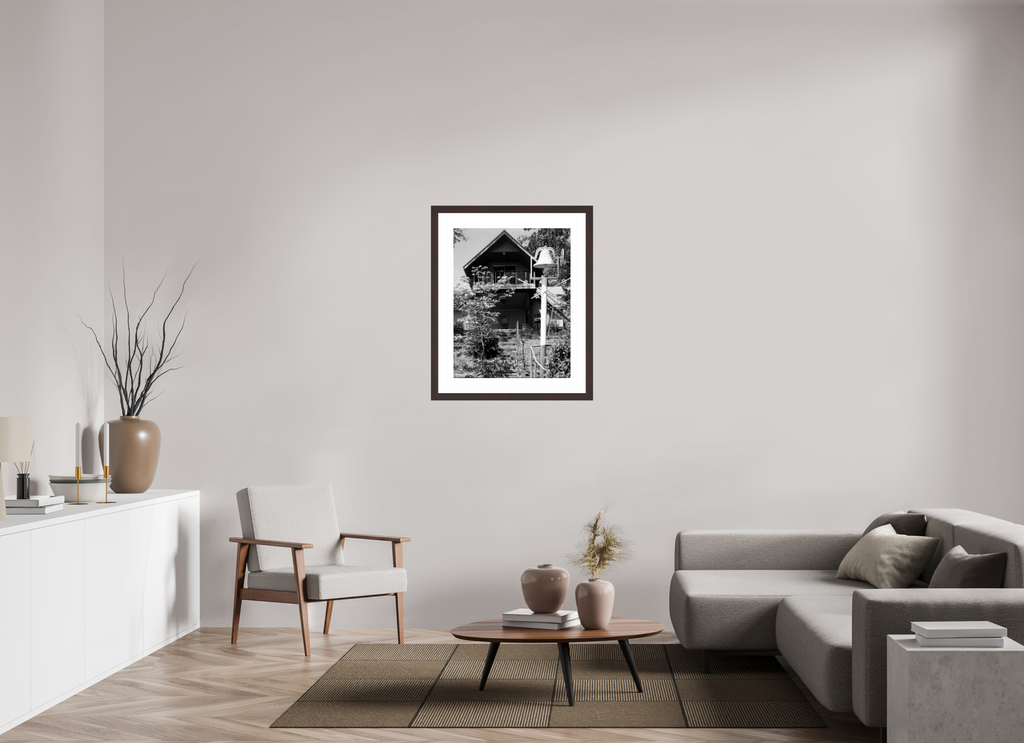 24 x 30.6″, Framed, Alder Brown, B&W Print House and Bell