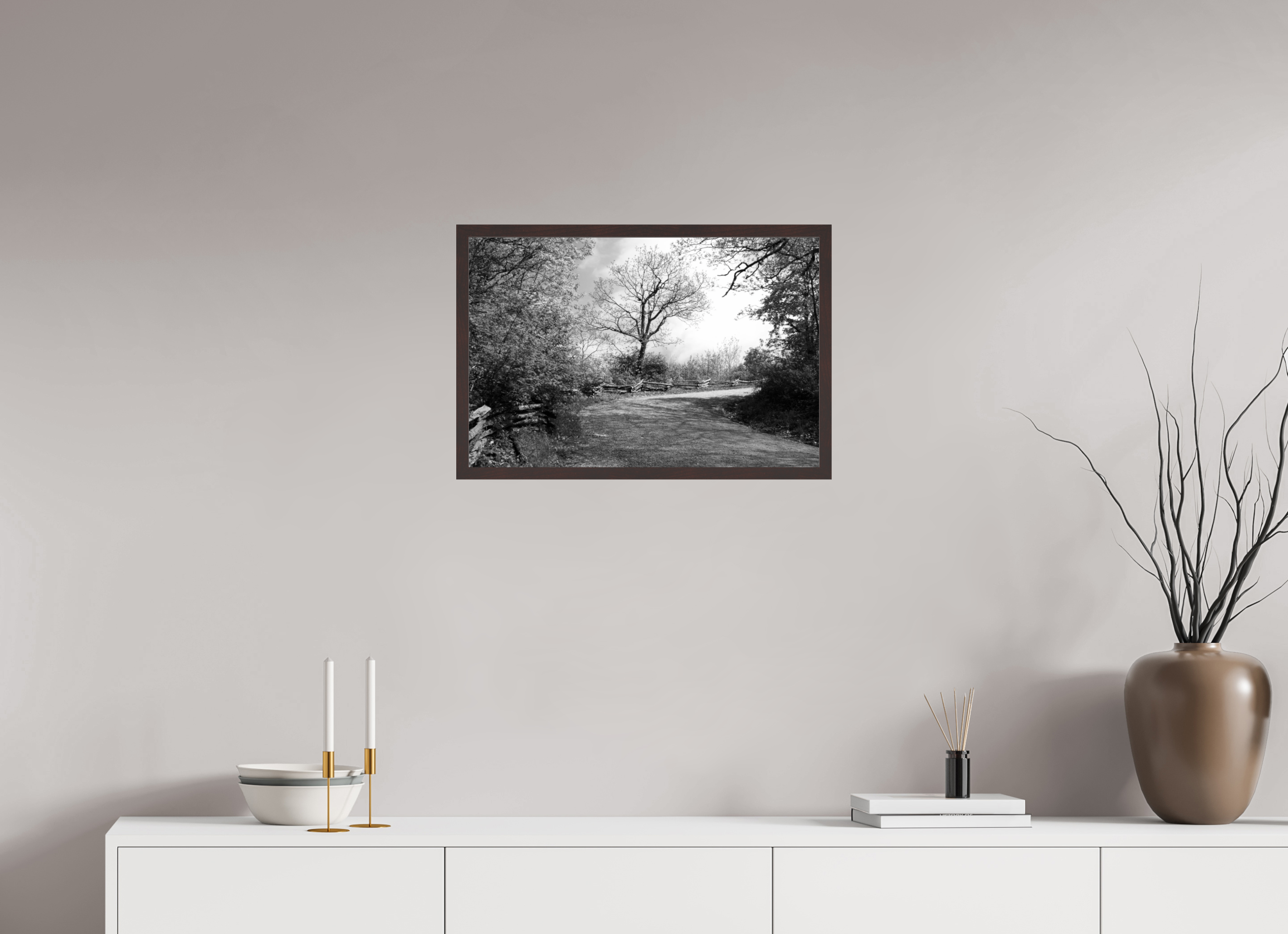 24 x 16″, ArtBox On Aluminum Dibond Fence Along Mountain Pass