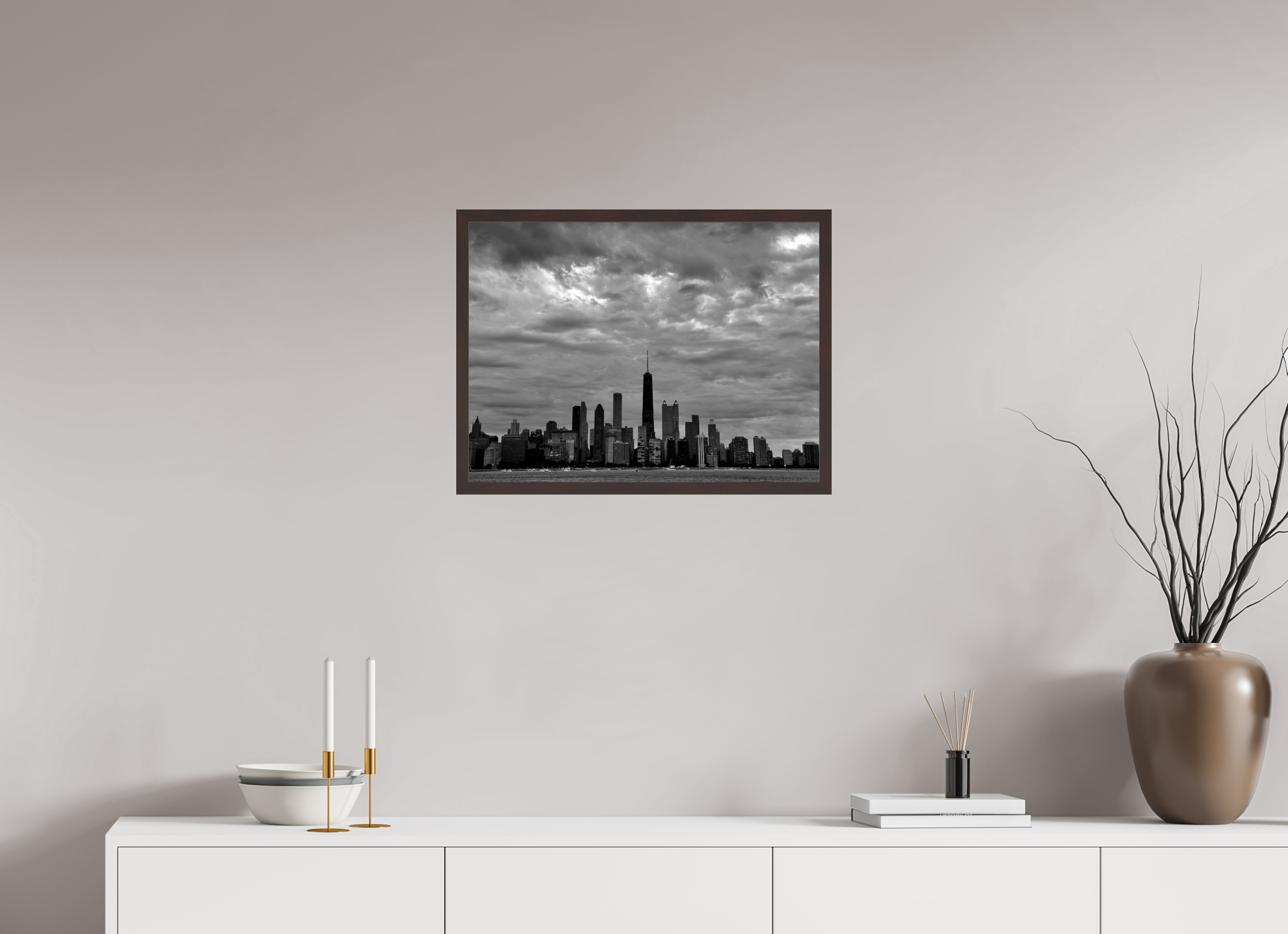24 x 18″, ArtBox On Aluminum Dibond Chicago Skyline