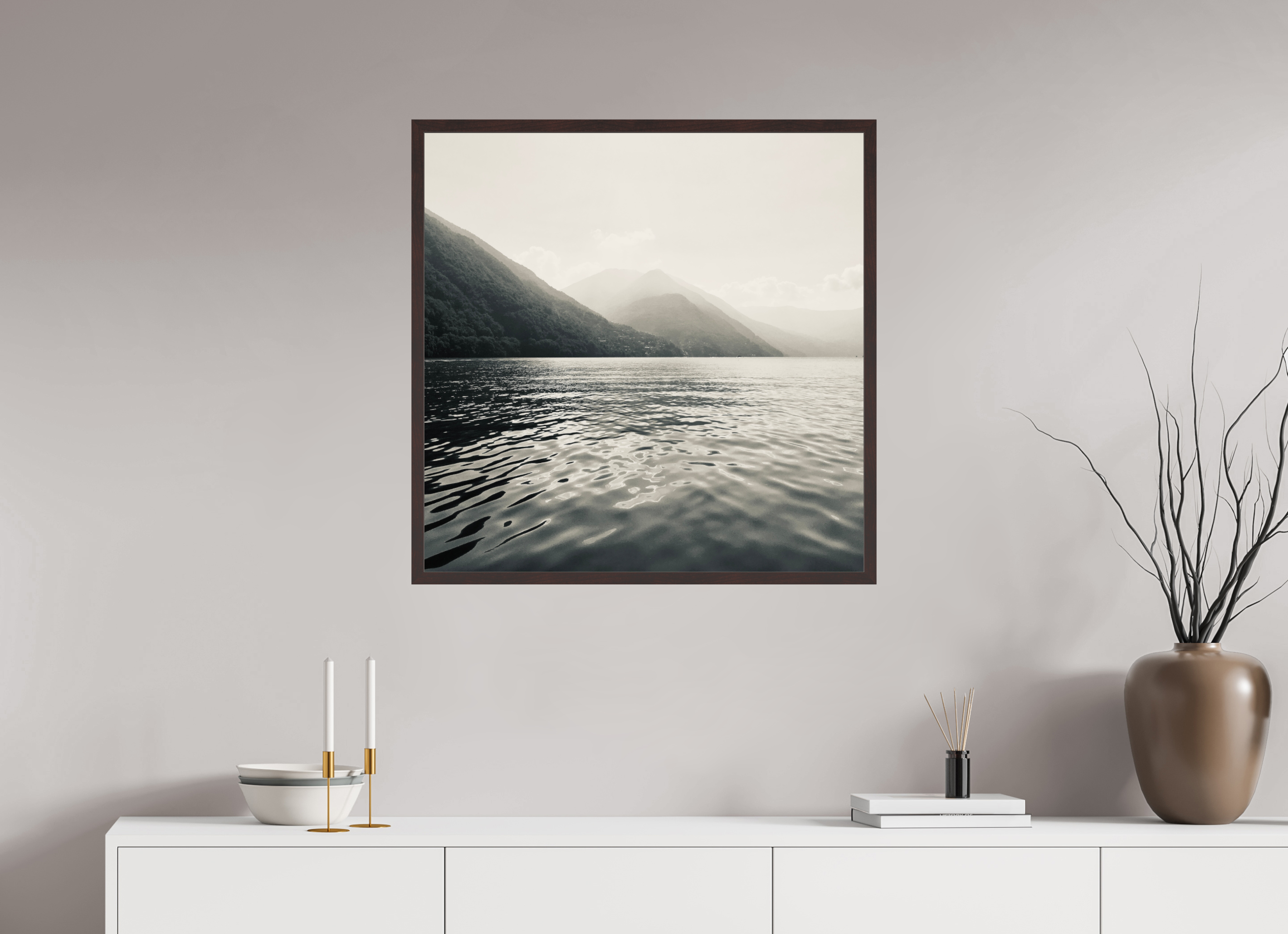 30 x 30″, ArtBox On Aluminum Dibond Lake Como, Variation 2