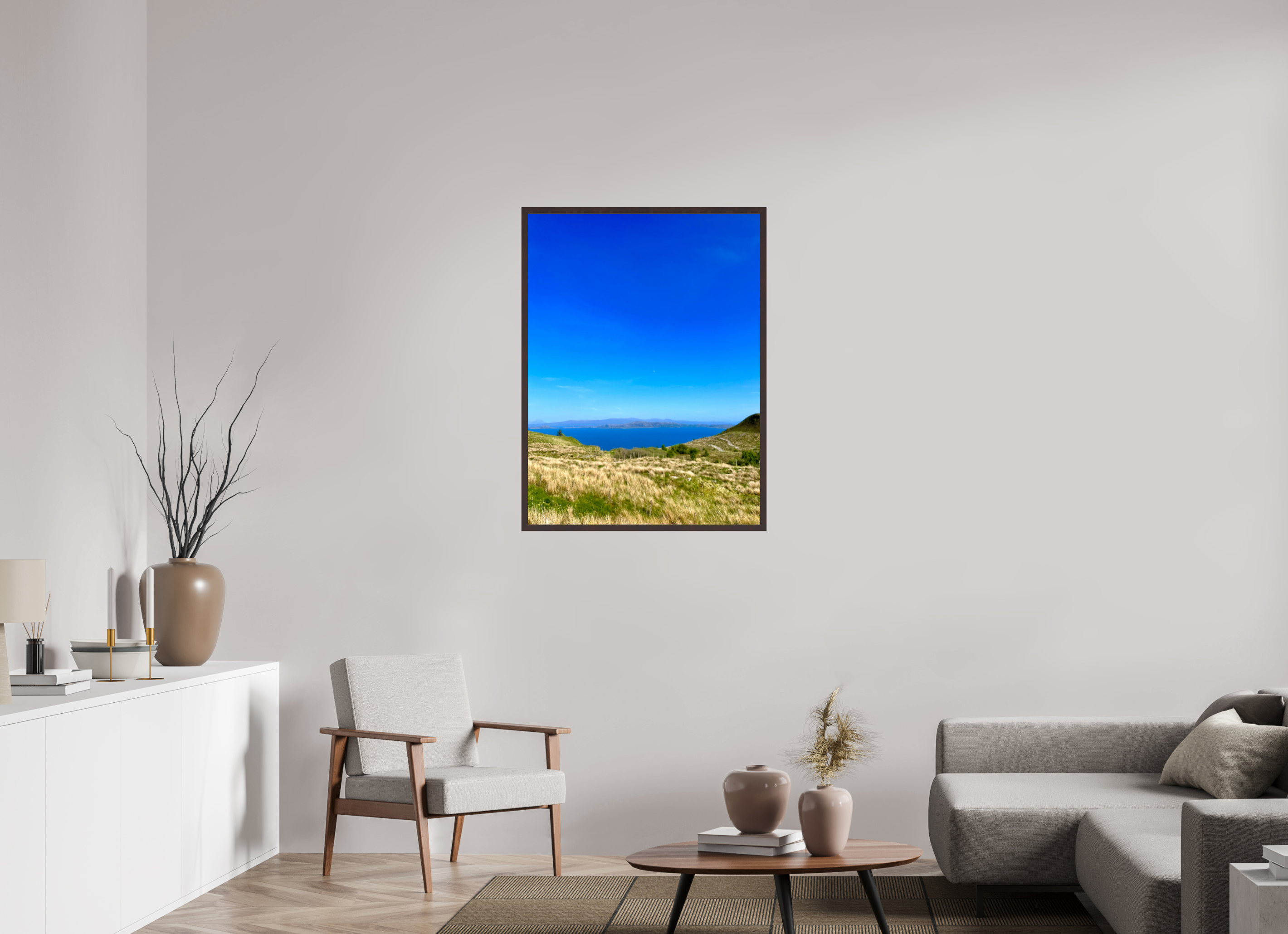 30 x 40″, ArtBox On Aluminum Dibond Overlooking the Sound of Raasay