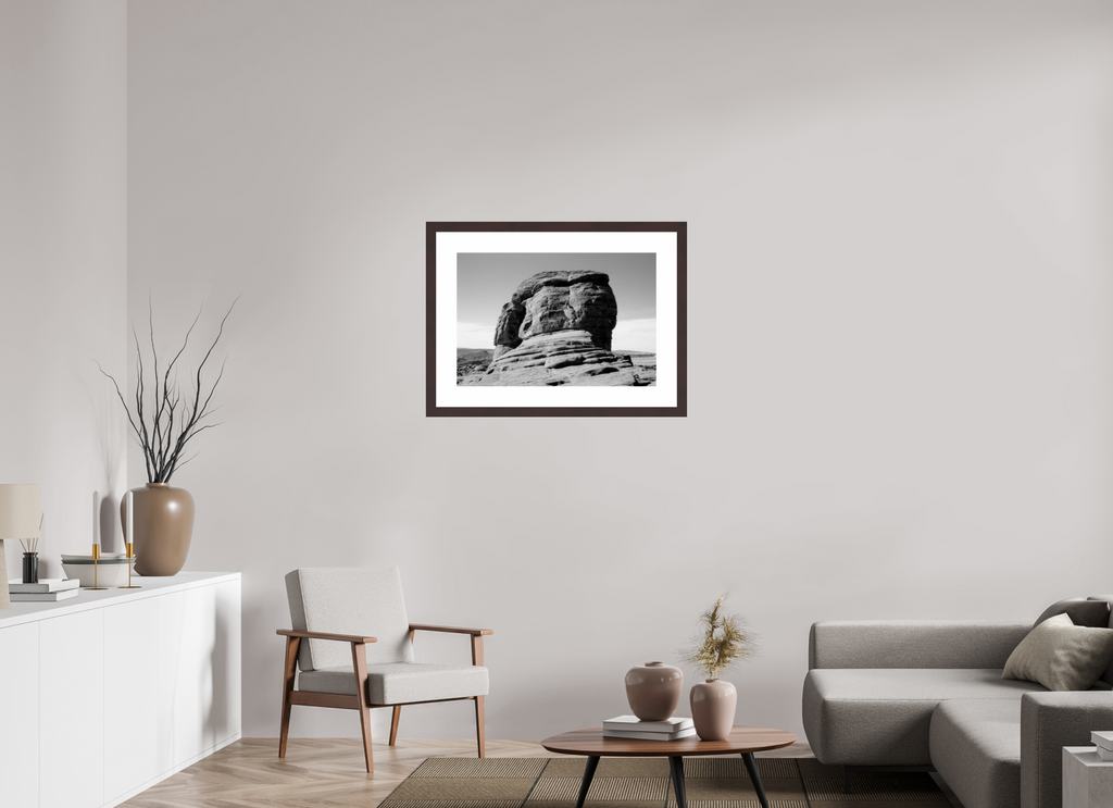 29.7 x 20″, Framed, Alder Brown, B&W Print Cylindrical Formation