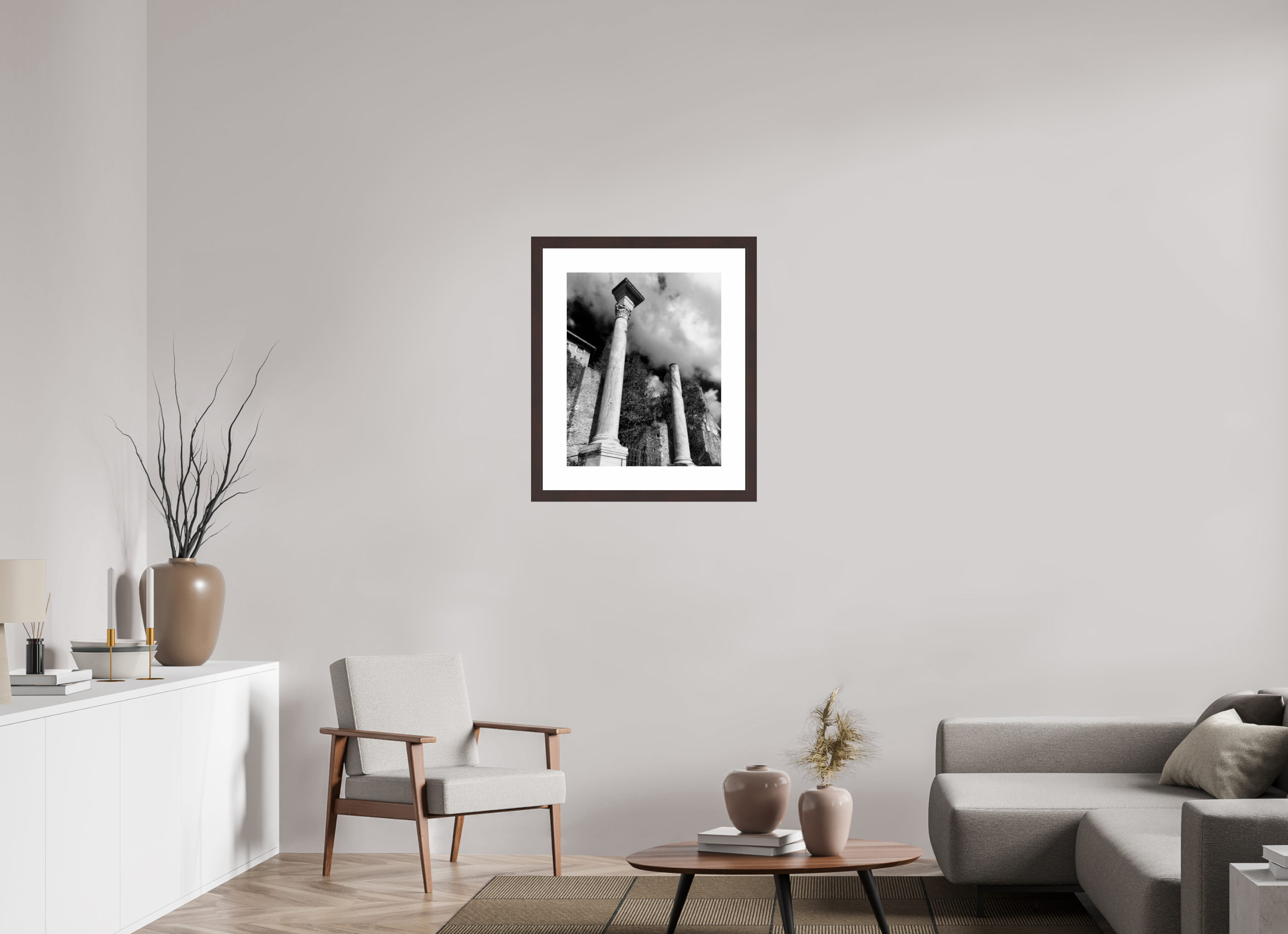 20 x 25″, Framed, Alder Brown, B&W Print Forum Ruins