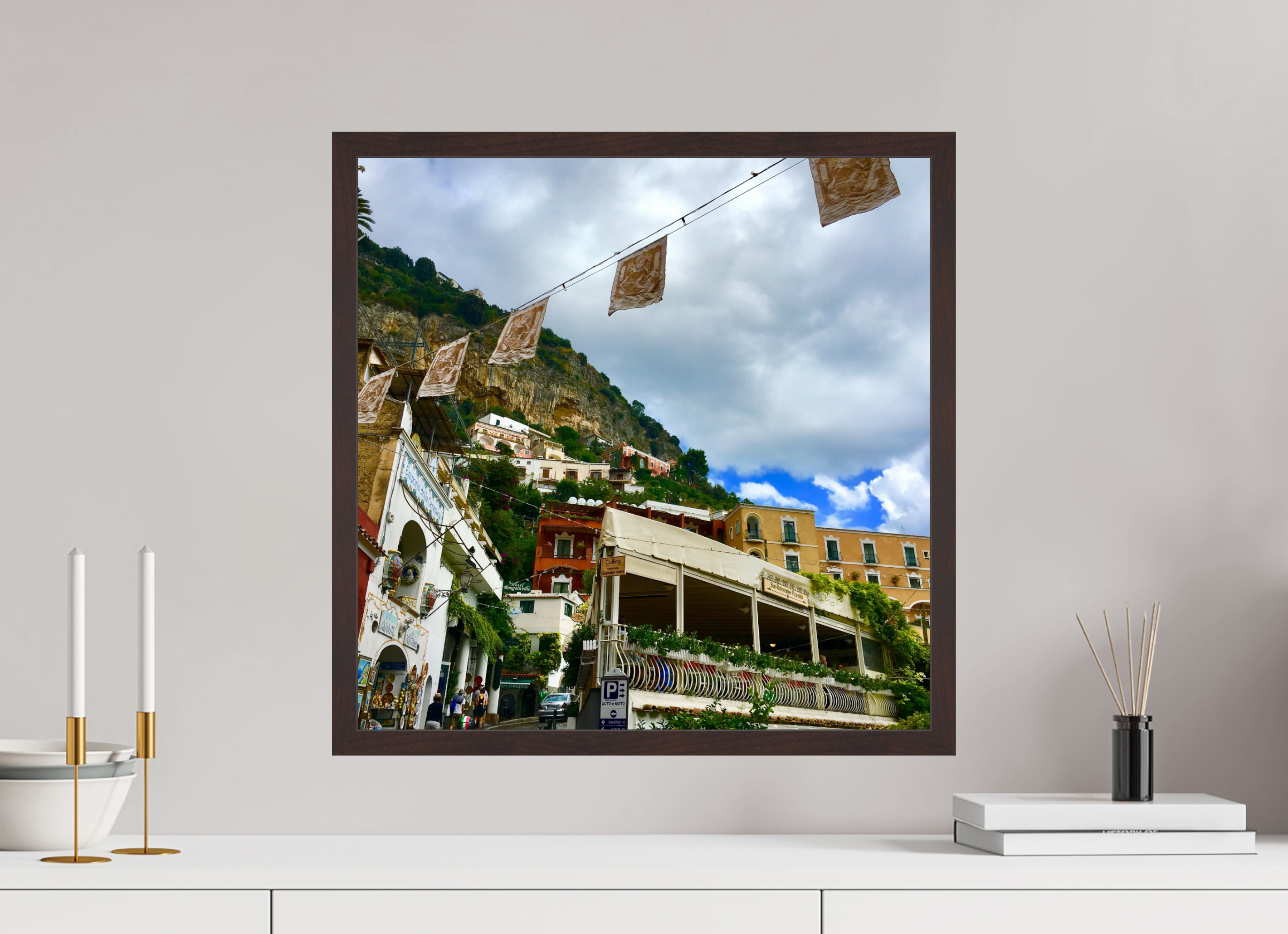 20 x 20″, ArtBox On Aluminum Dibond Positano