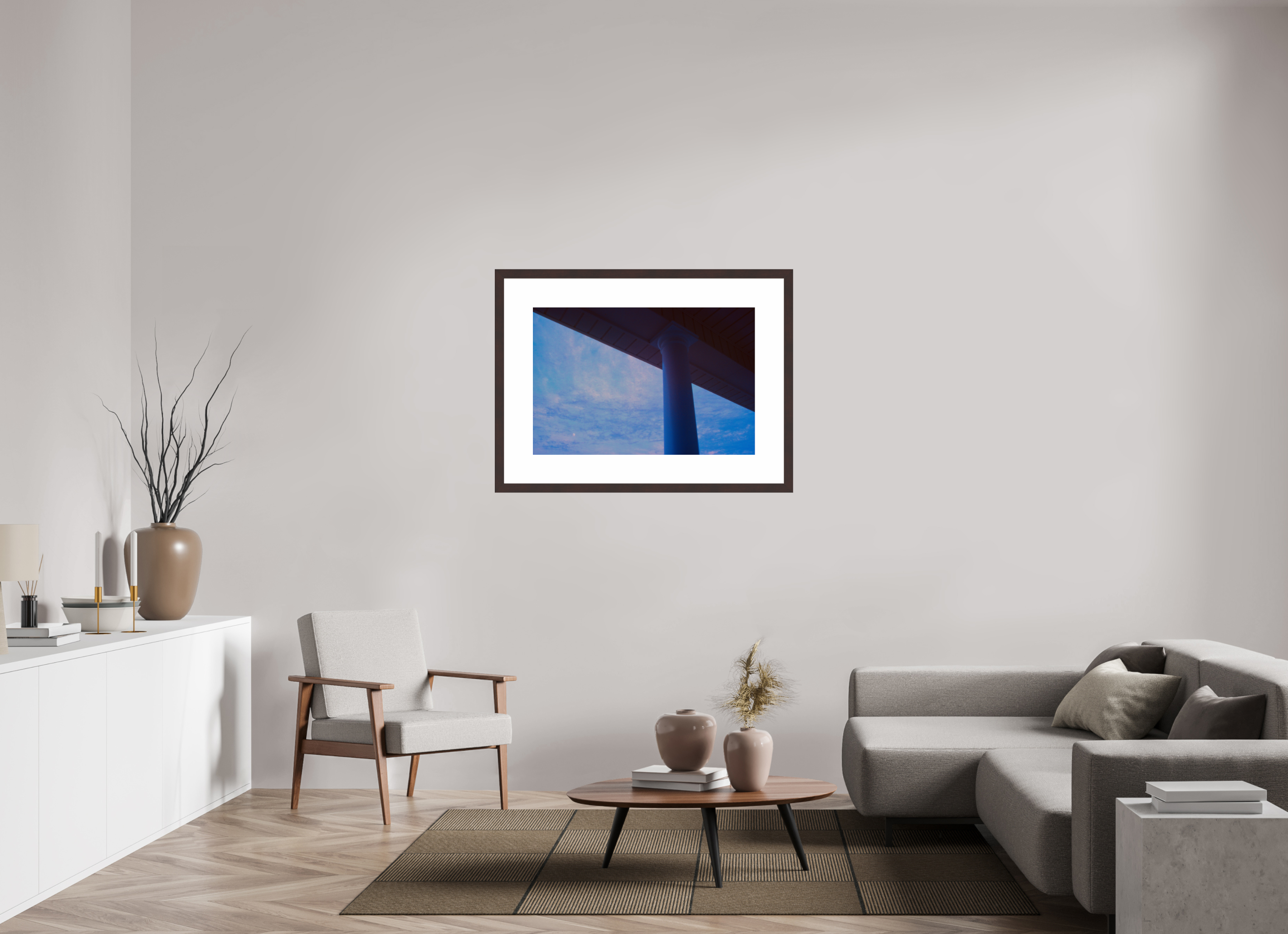 36 x 24″, Framed, Alder Brown, Color Print Moonset