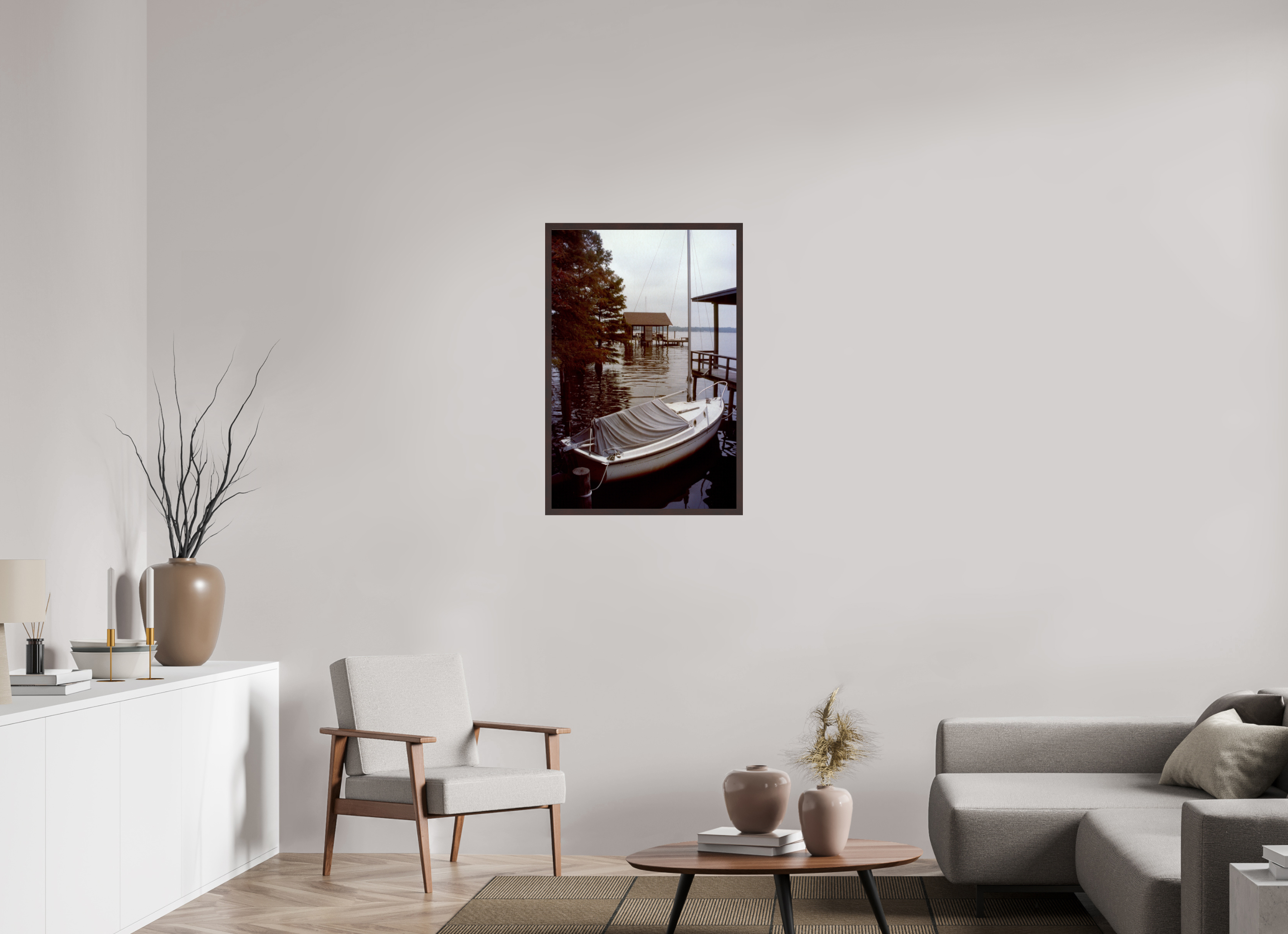 24 x 36″, ArtBox On Aluminum Dibond Sailboat, Cross Lake