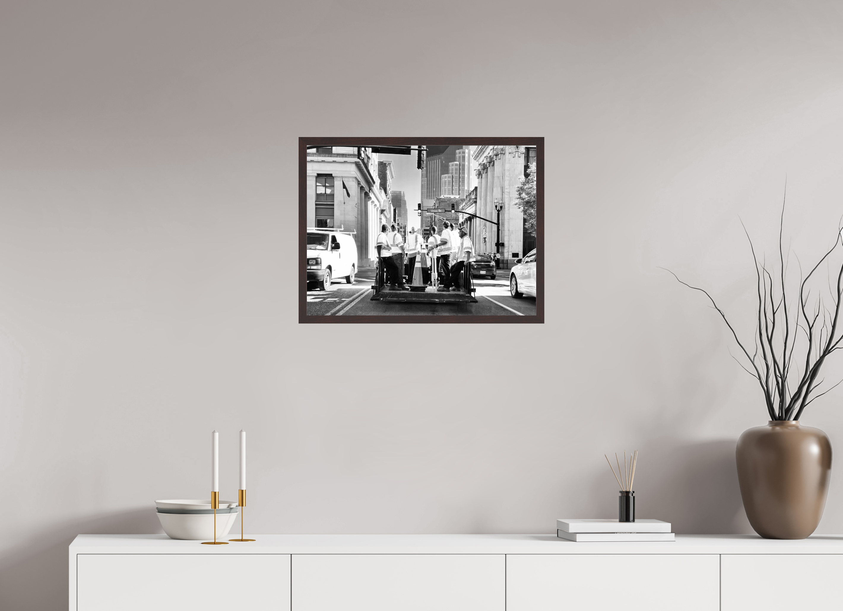 24 x 18″, ArtBox On Aluminum Dibond Going to Work