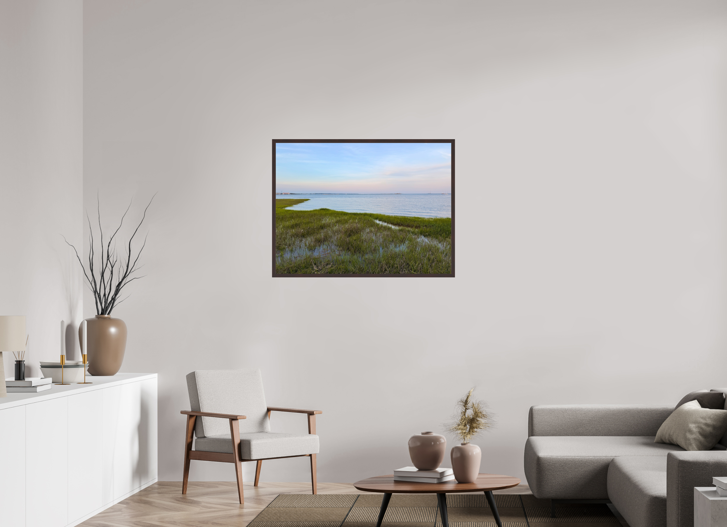 40 x 30″, ArtBox On Aluminum Dibond Marsh at Charleston Harbor