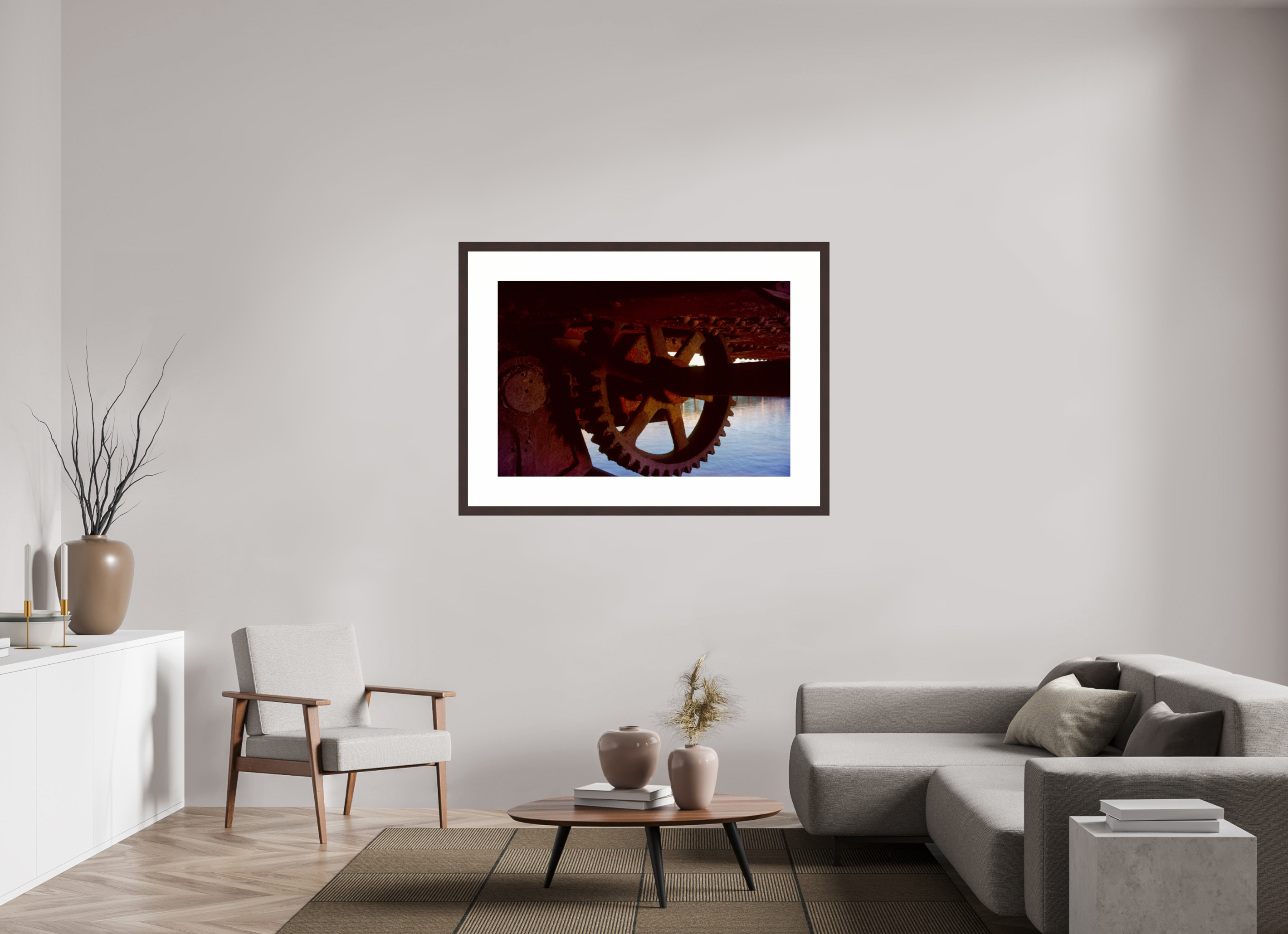 46.1 x 31″, Framed, Alder Brown, Color Print Bridge Gear