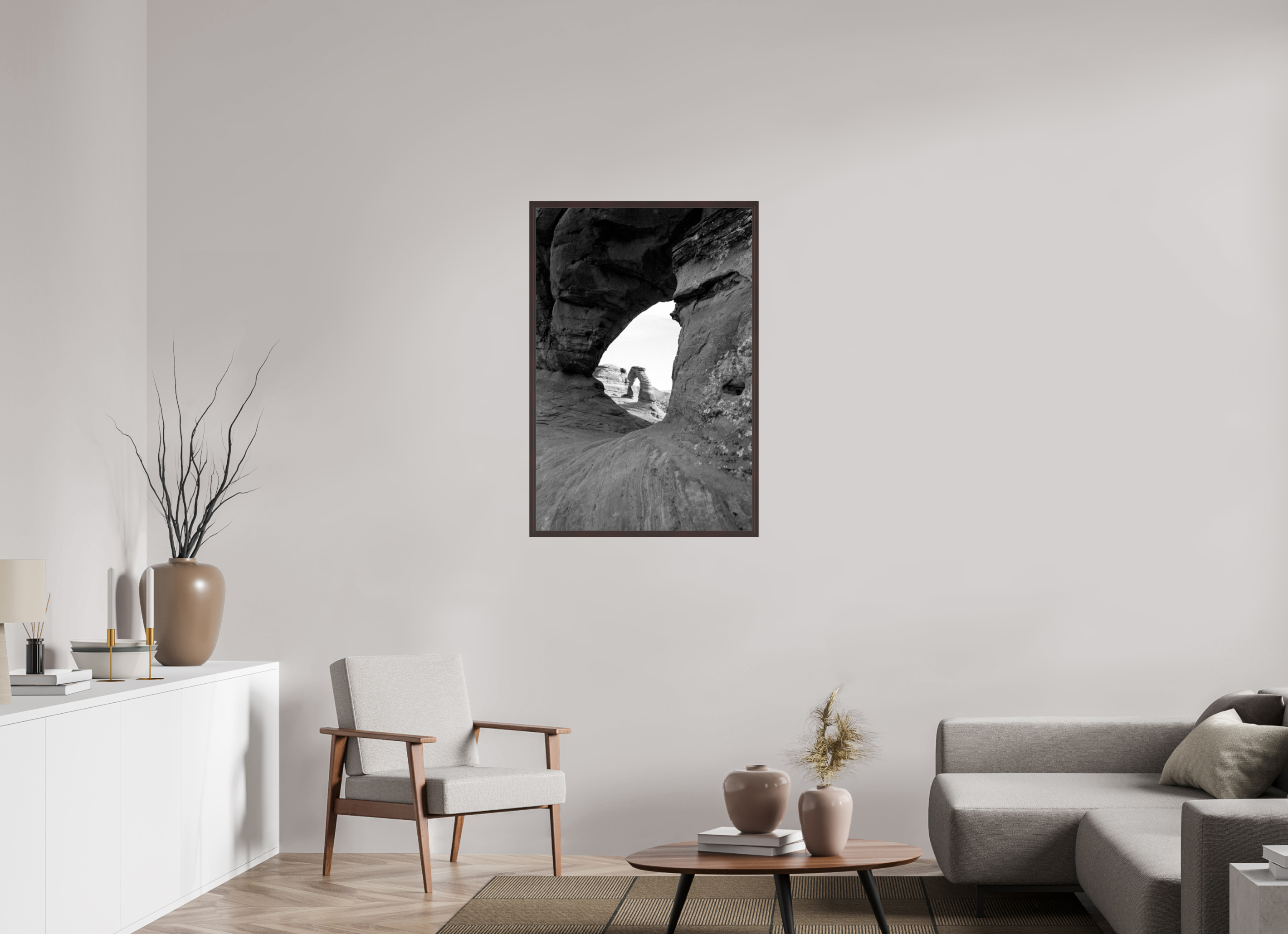 28 x 41.5″, ArtBox On Aluminum Dibond Delicate Arch as Seen Through Another Arch
