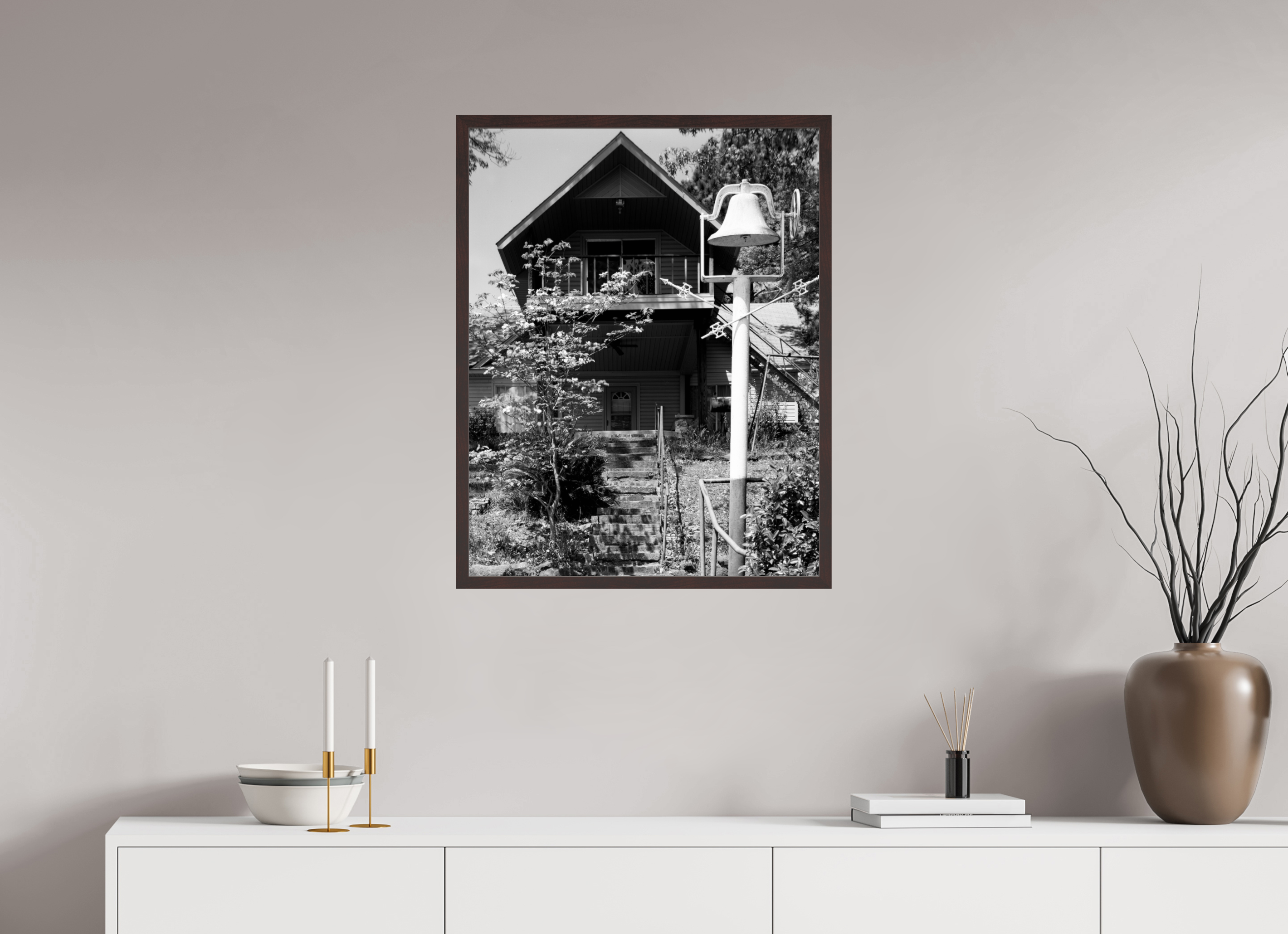 24 x 30.6″, ArtBox On Aluminum Dibond House and Bell
