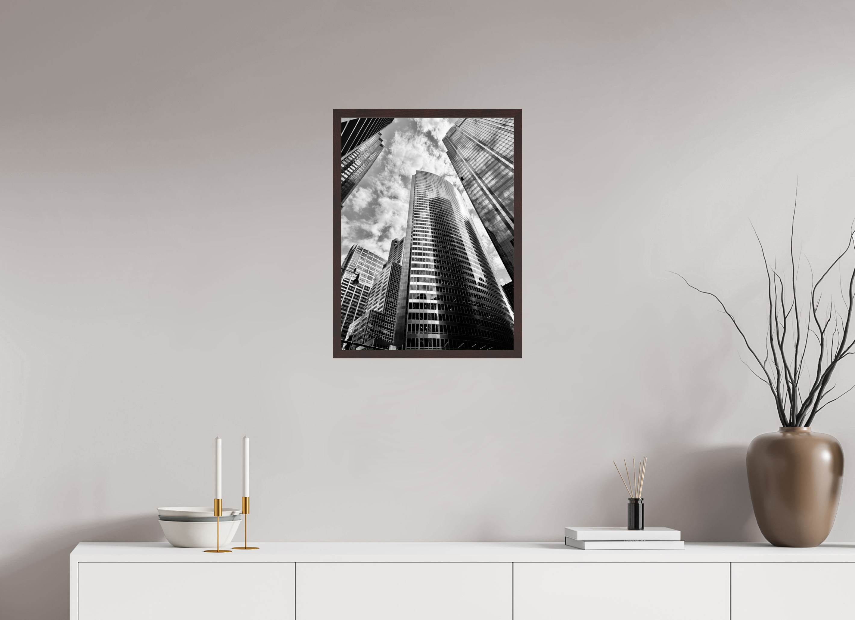 18 x 24″, ArtBox On Aluminum Dibond Skyscrapers