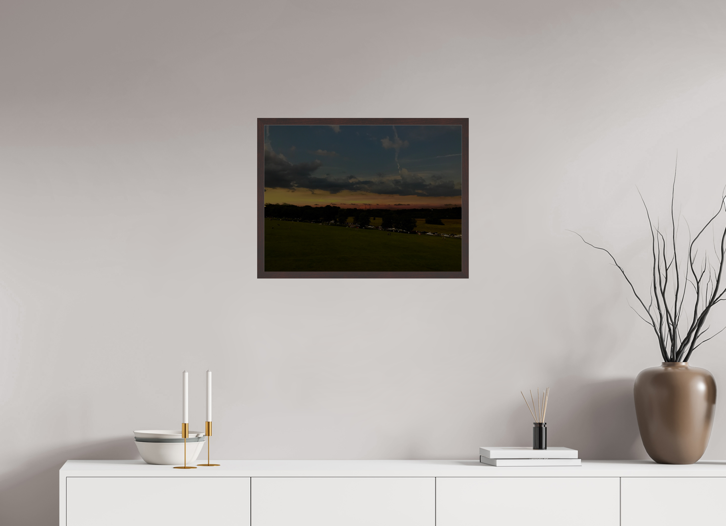24 x 18″, ArtBox On Aluminum Dibond Solar Eclipse as Seen from Percy Priest Damn