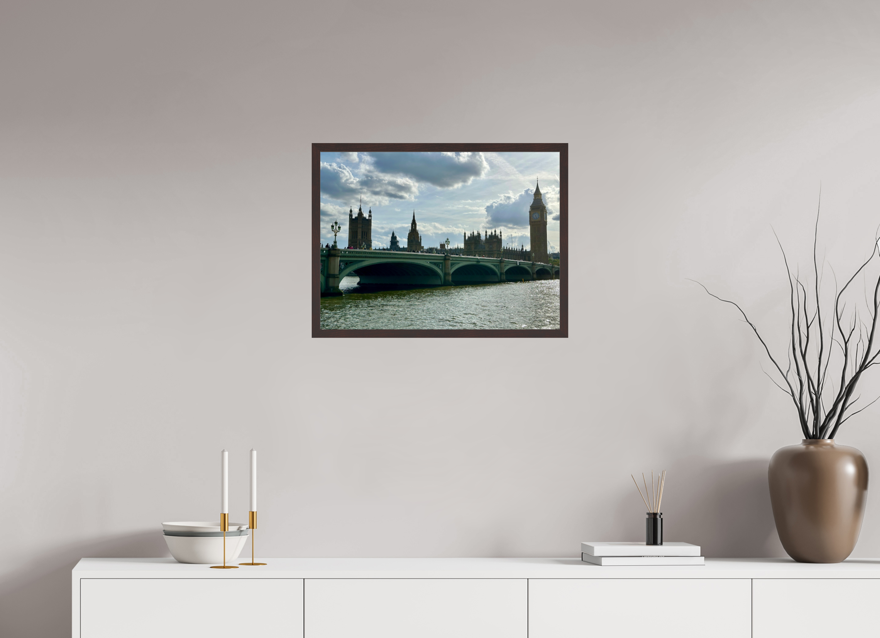 24 x 18″, ArtBox On Aluminum Dibond Westminster Bridge and Elizabeth Tower