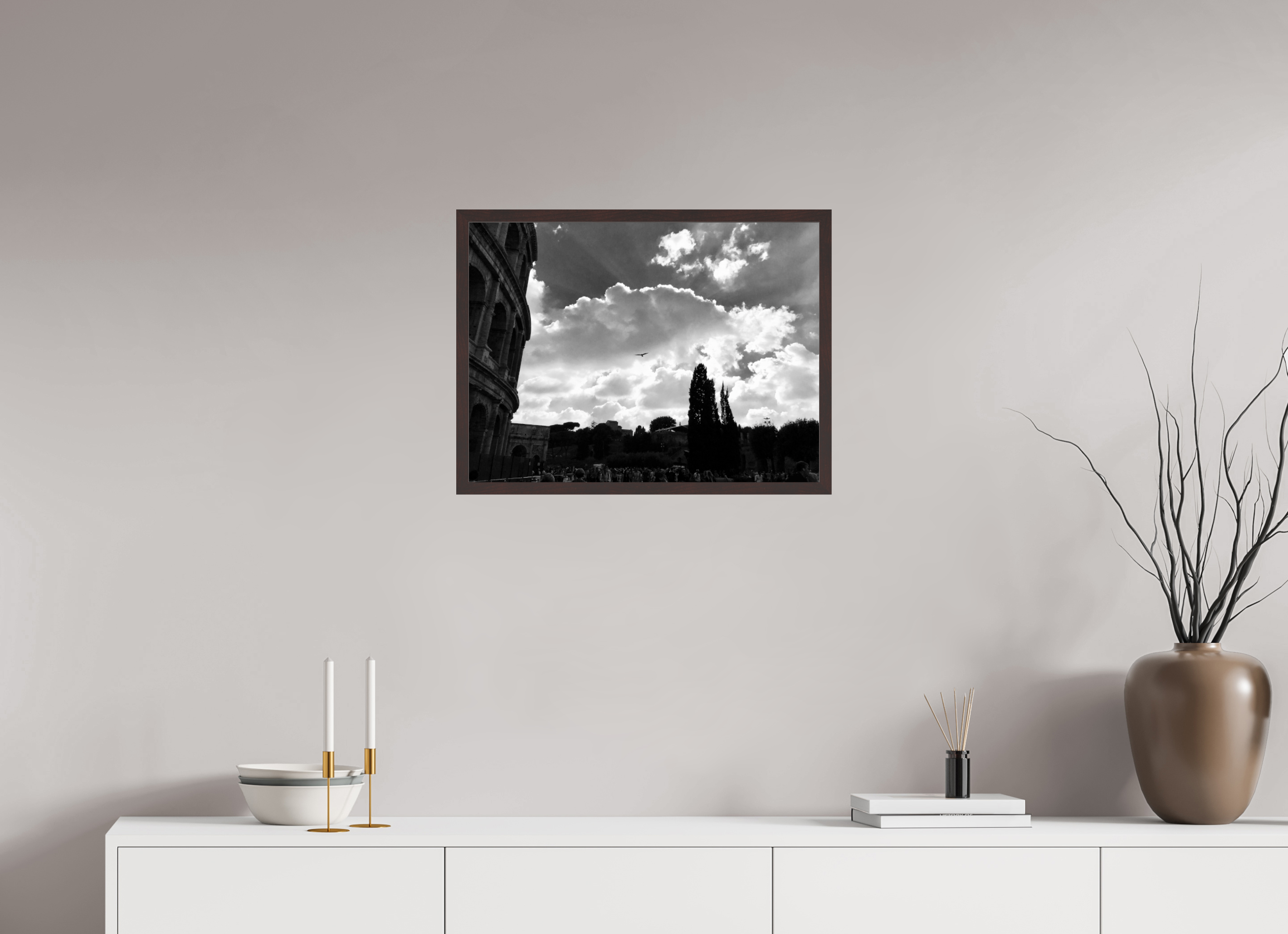 24 x 18″, ArtBox On Aluminum Dibond Colosseum Pigeon