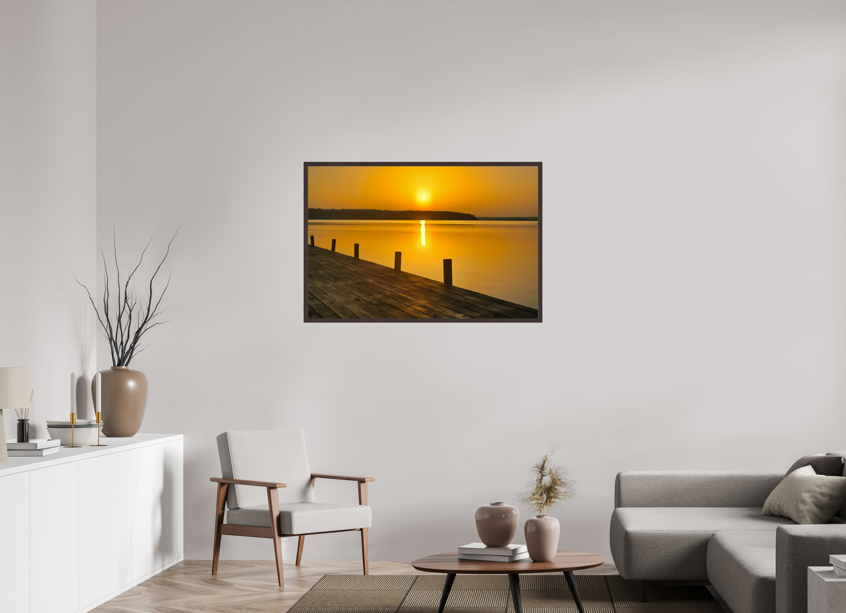 45 x 30″, ArtBox On Aluminum Dibond Boardwalk Sunrise at D'Arbonne Lake