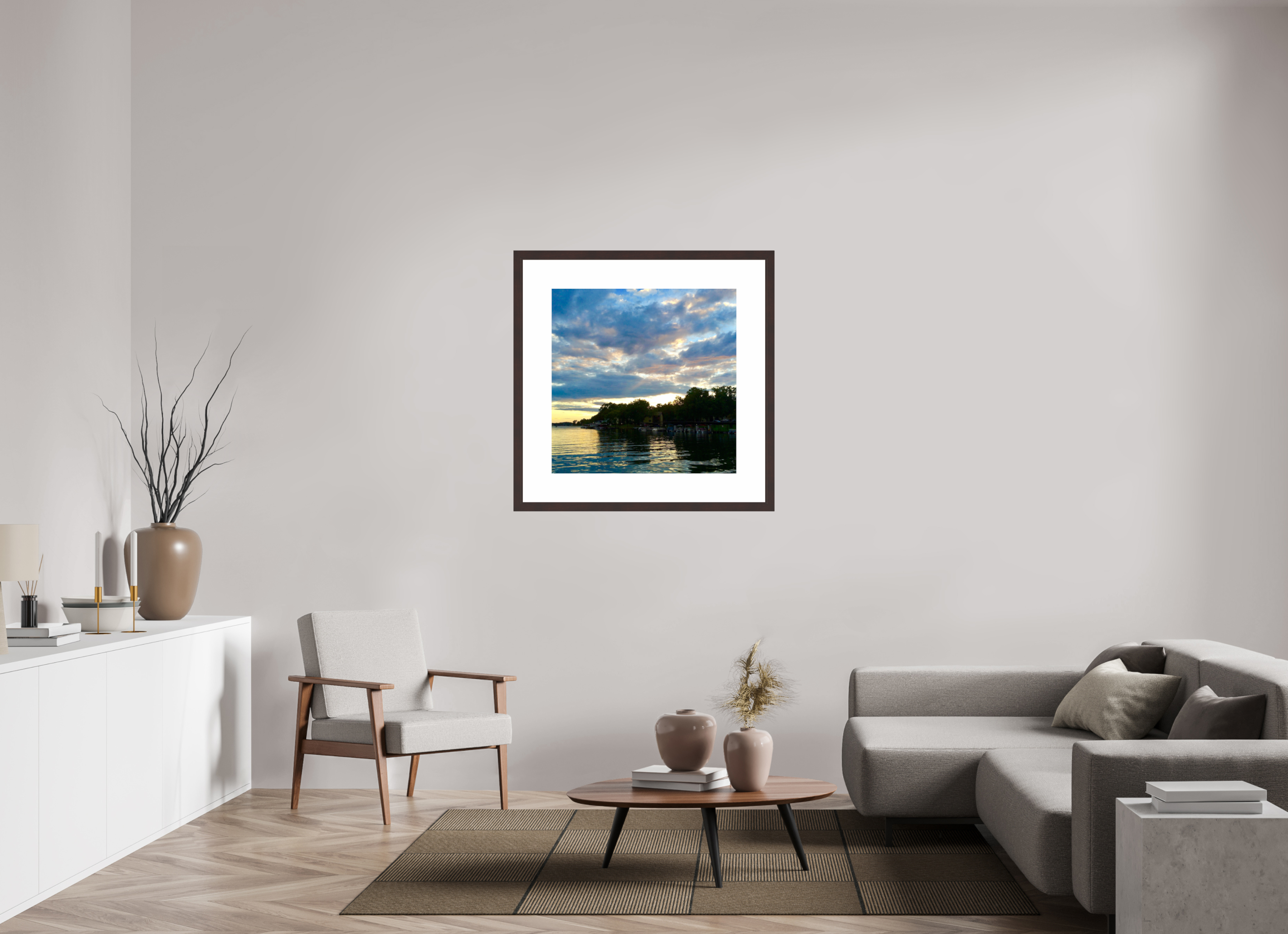 30 x 30″, Framed, Alder Brown, Color Print Lake Hamilton